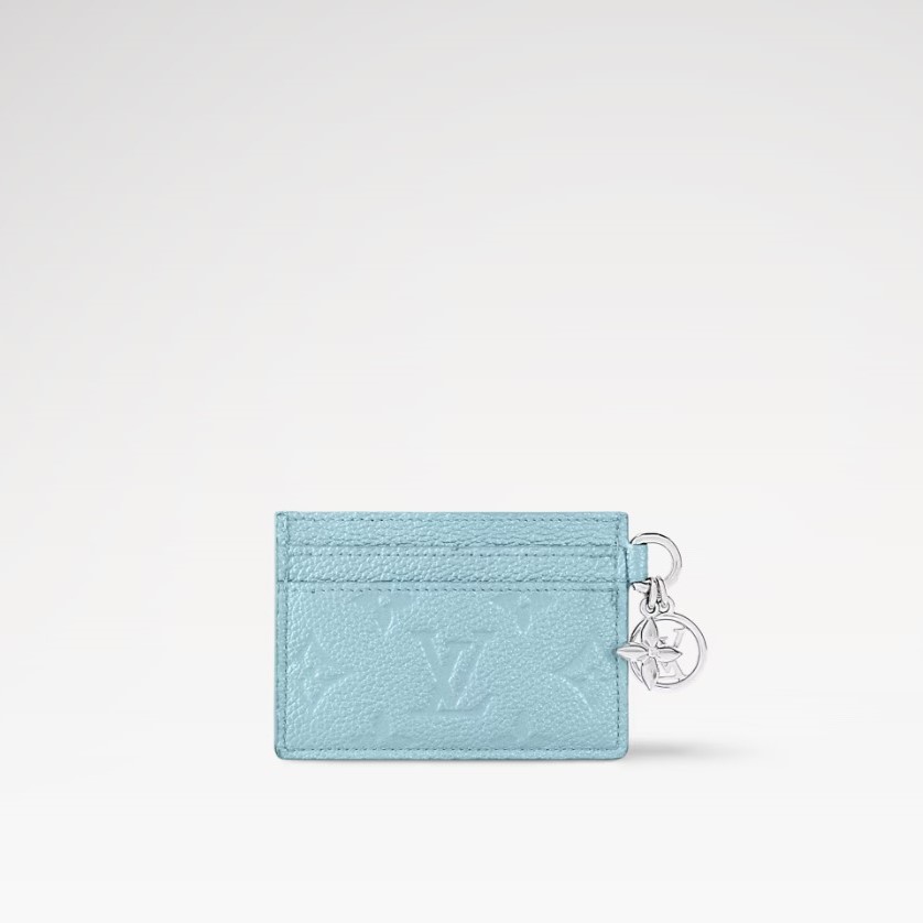L0vis Vvtt0n LV Charms Card Holder Azur Frost For Women 4in/10cm M12180
