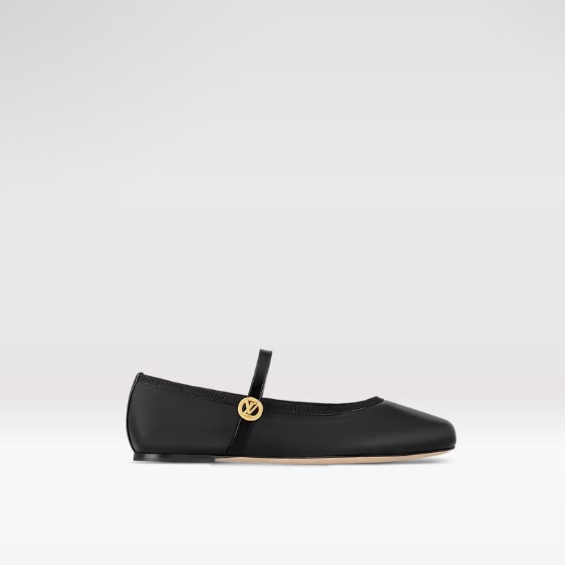 L0vis Vvtt0n Romy Flat Ballerina Black For Women 1ADCSJ