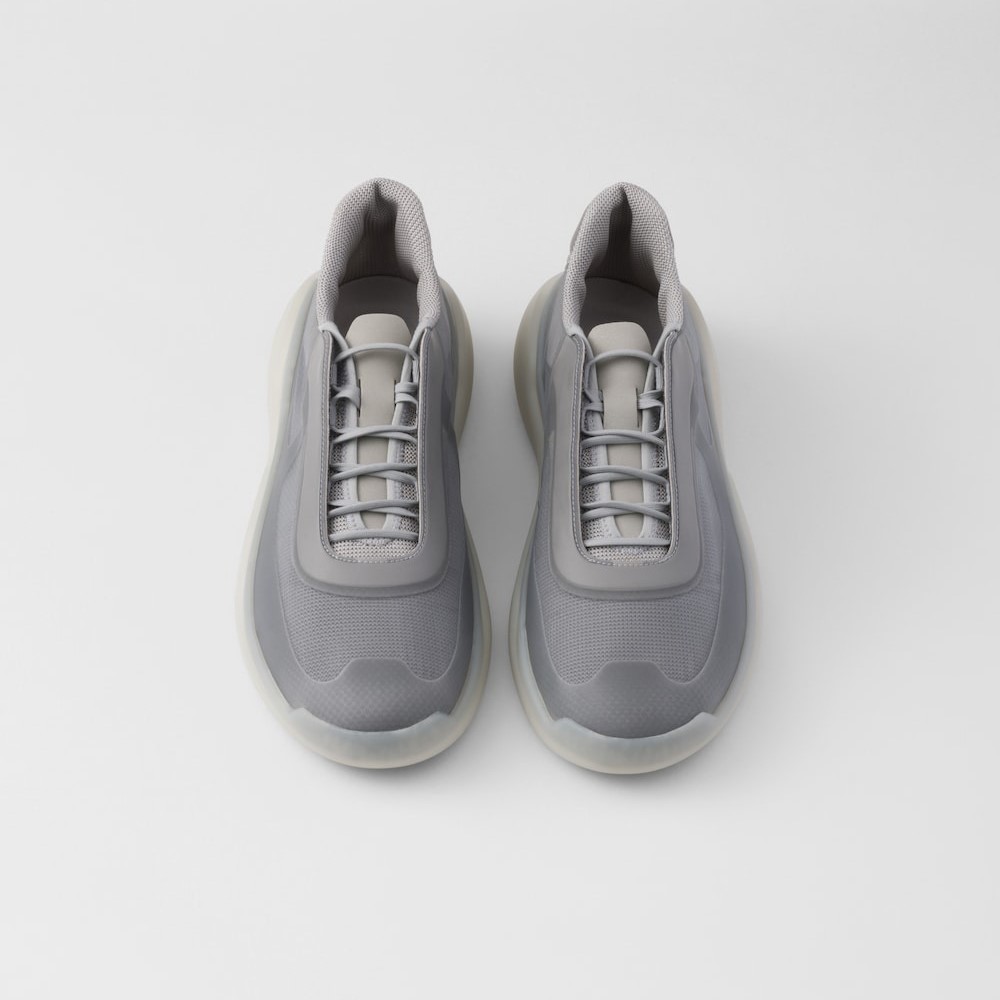 Pra*a America’s Cup Re-Nylon And Bike Fabric Sneakers Grey For Men 4E3608_78M_F0031_F_G000