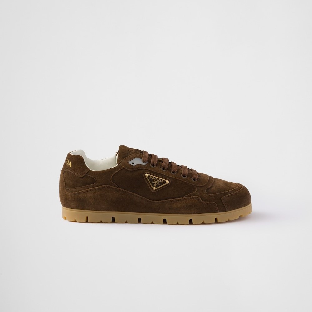 Pra*a Trail Faded Suede Sneakers Dark Brown For Men 2EG459_Z5O_F0003_F_G000