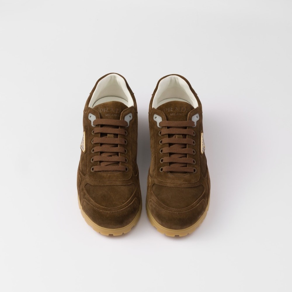 Pra*a Trail Faded Suede Sneakers Dark Brown For Men 2EG459_Z5O_F0003_F_G000