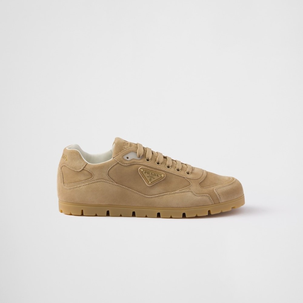 Pra*a Trail Faded Suede Sneakers Ecru For Men 2EG459_Z5O_F0379_F_G000