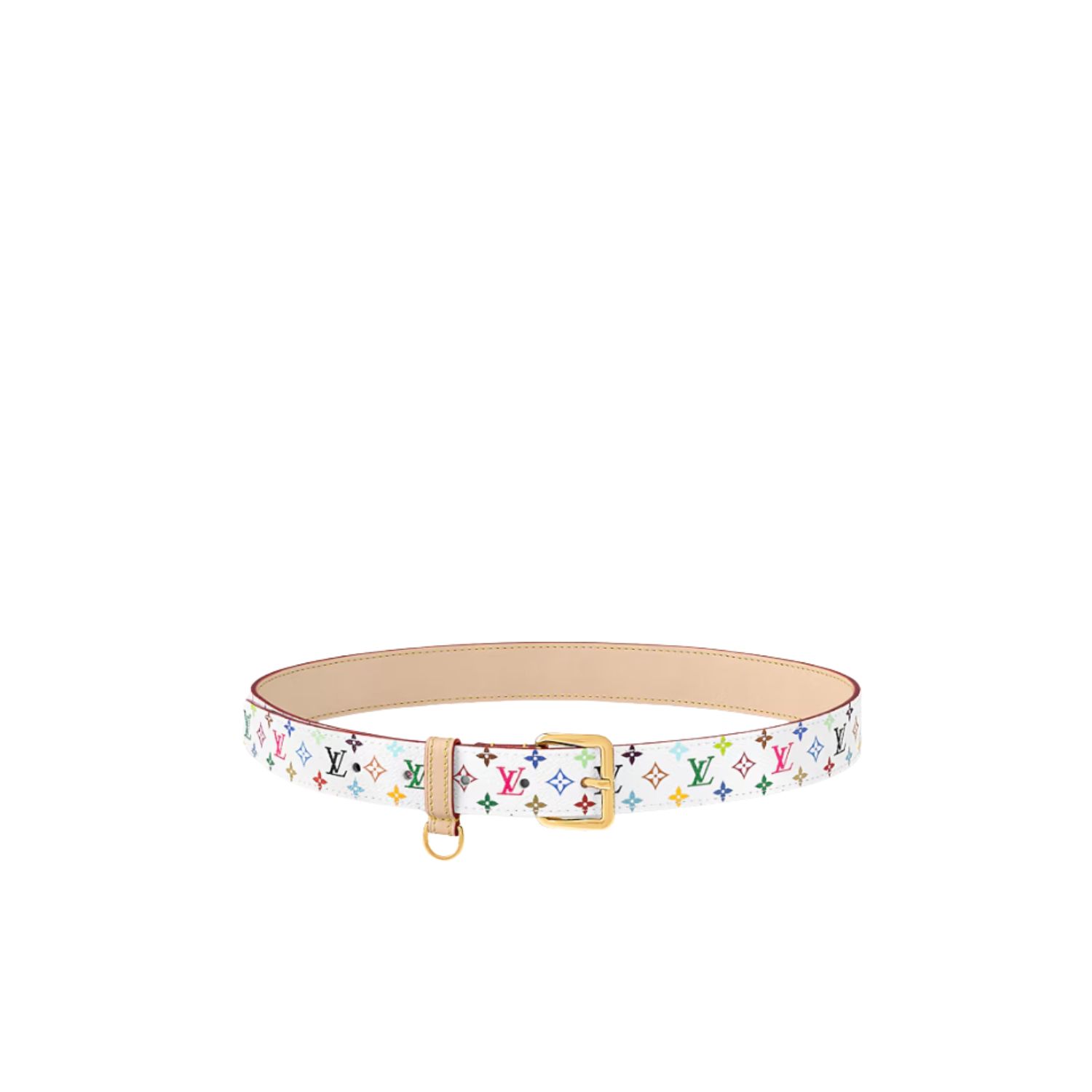 L0vis Vvtt0n LV x TM LV D-Ring 30mm Belt Blanc – M8981U