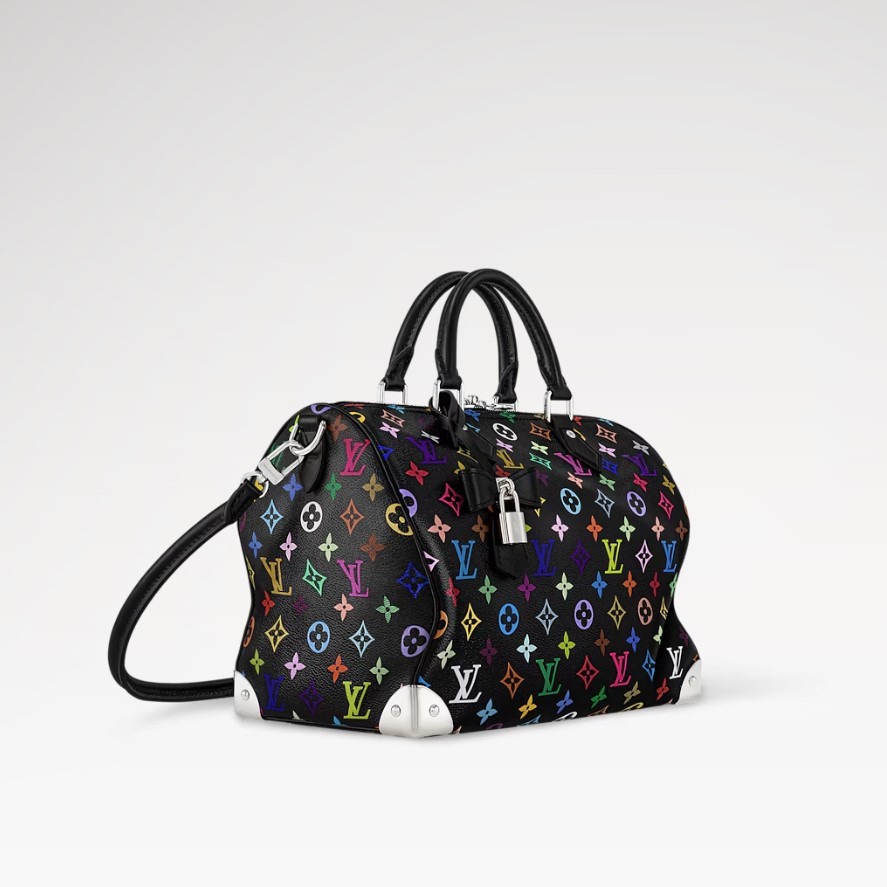 L0vis Vvtt0n LV x TM Speedy Soft 30 Bag Multicolore Noir For Women 11.8in/30cm M13257