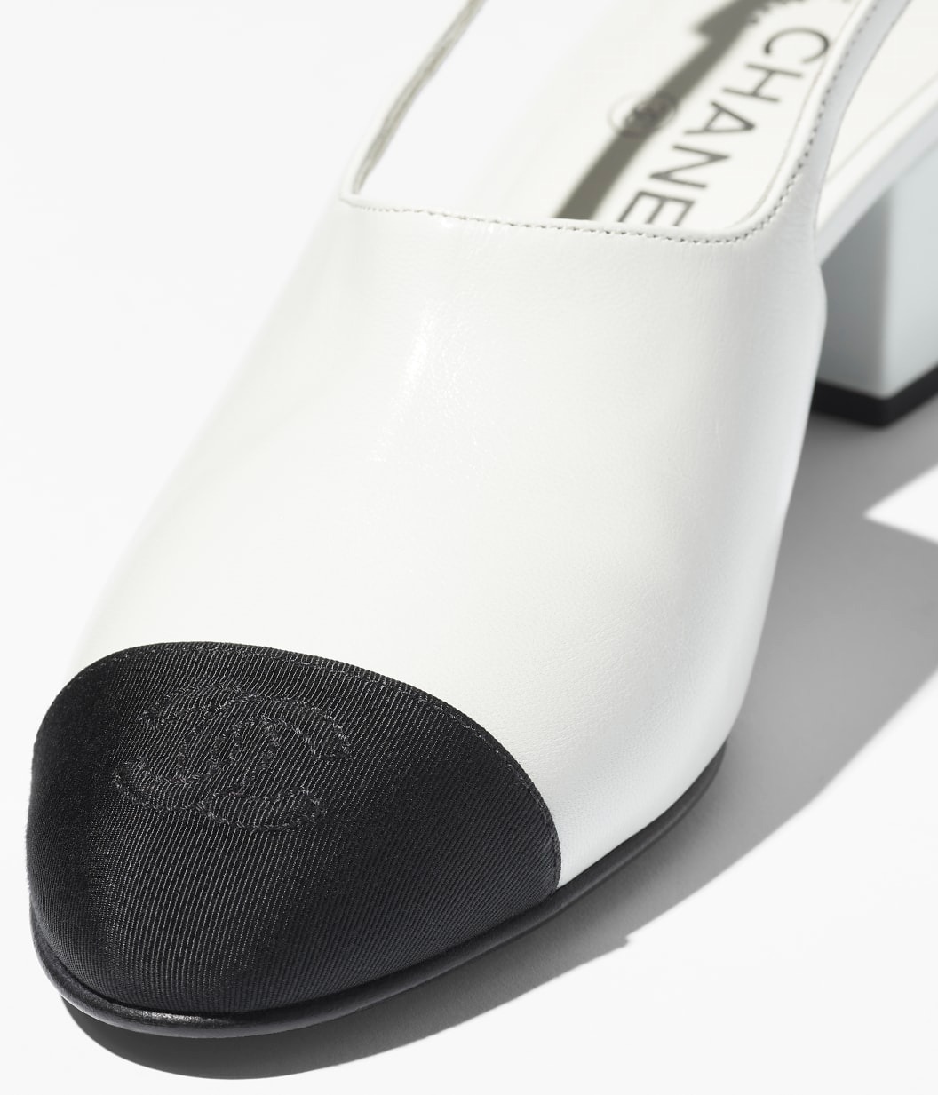 Ch**el Slingbacks White/Black For Women G46279-B19546-NAEET