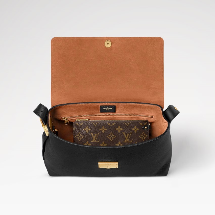 L0vis Vvtt0n Low Key Messenger Black For Women 11.8in/30cm M13148