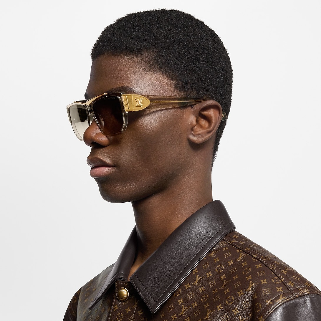 L0vis Vvtt0n Flight Square Sunglasses Crystal champagne For Men – Z2723U