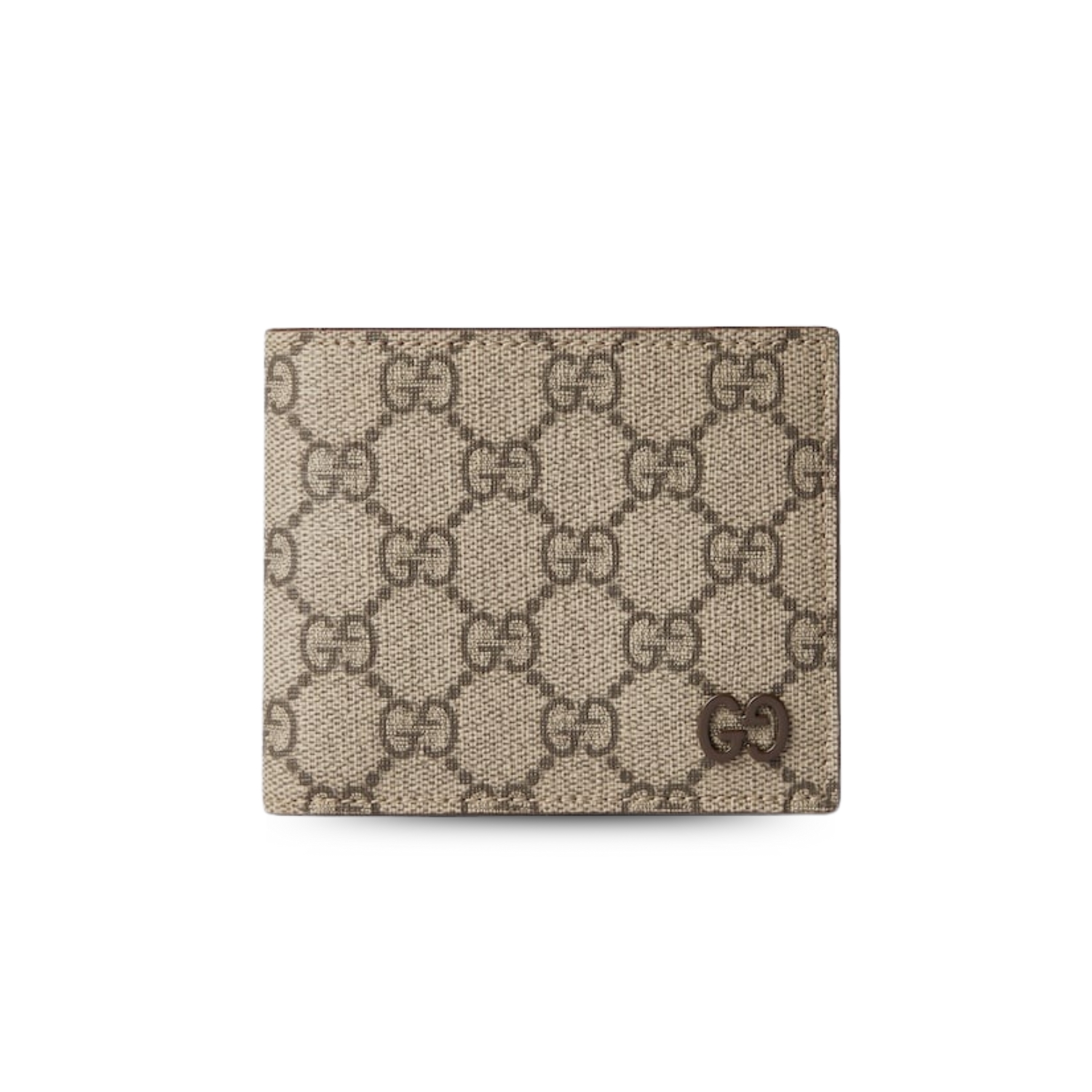 Gvc*1 Grey Interior Bi-Fold Wallet Beige And Ebony For Men 4.3in/11cm 768243 FACQC 9773