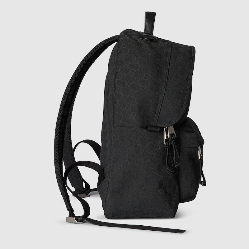 Gvc*1 Medium GG Backpack With Web Black For Men 14.2in/36cm 824624 FAEHZ 1042