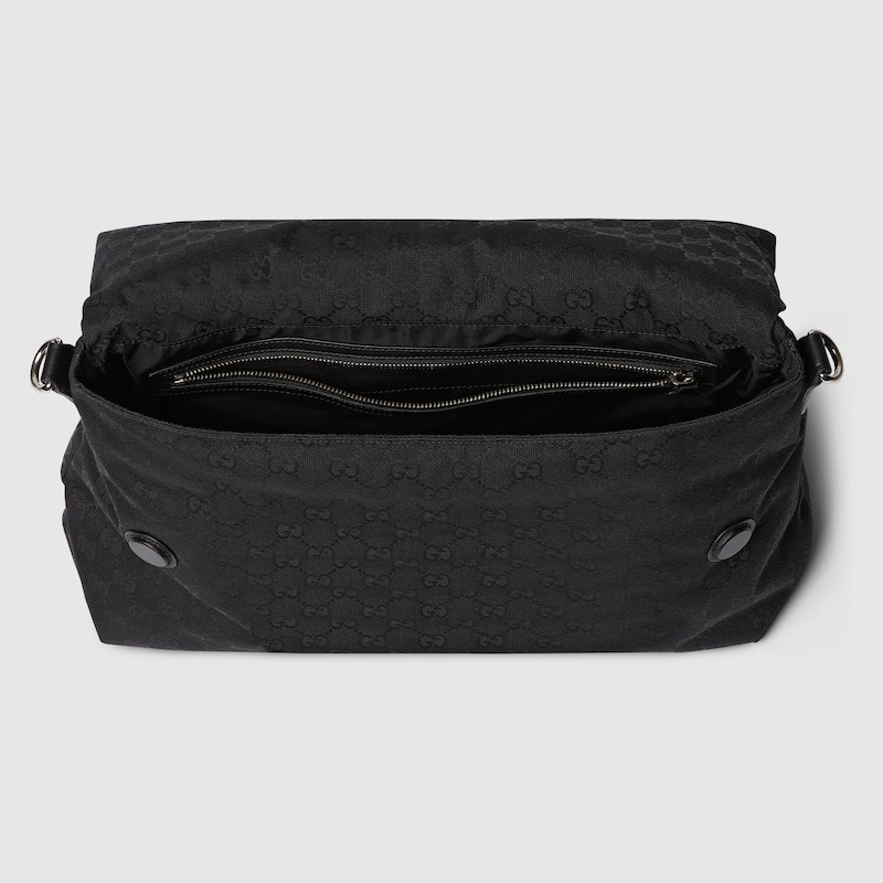 Gvc*1 Medium GG Crossbody Bag With Web Black For Men 14.2in/36cm 821616 FAEHA 1042