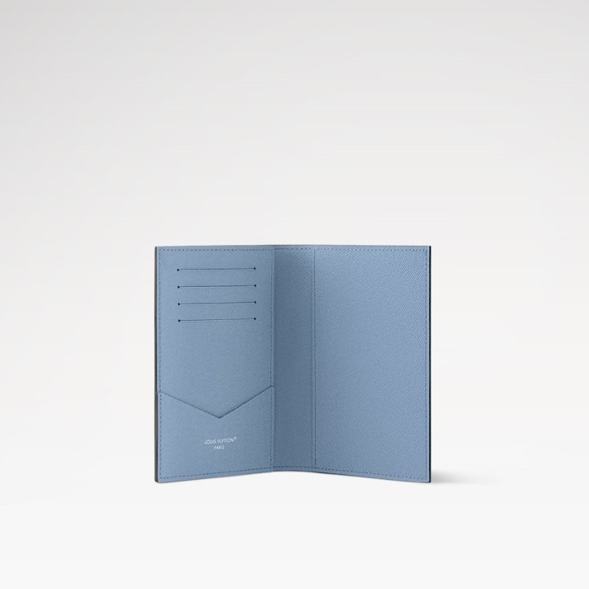 L0vis Vvtt0n Passport Cover Sky Blue For Men 5.5in/14cm M14358