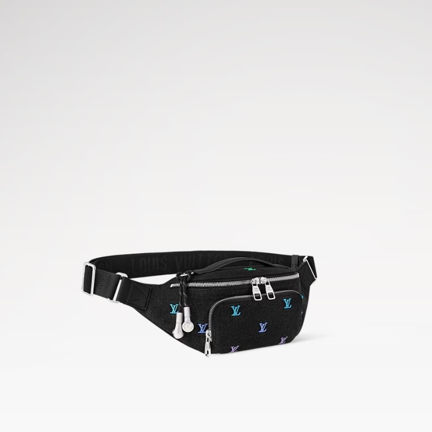 [True-to-ORIGINAL] L0vis Vvtt0n Rush Bumbag Gradient Blue For Men 11.8in/30cm M13961