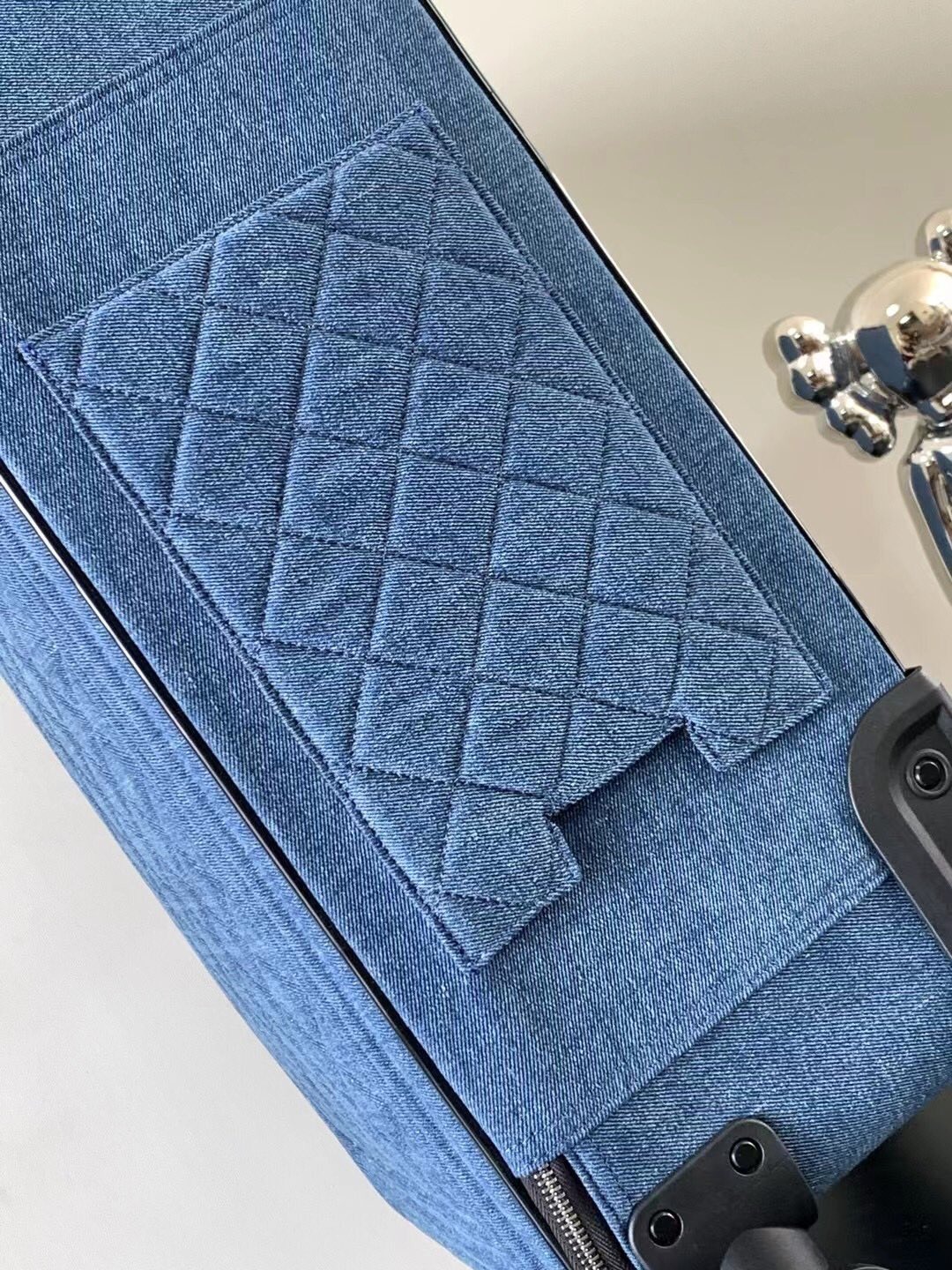 Ch**el Classic Suitcase Blue 19.7in/50cm