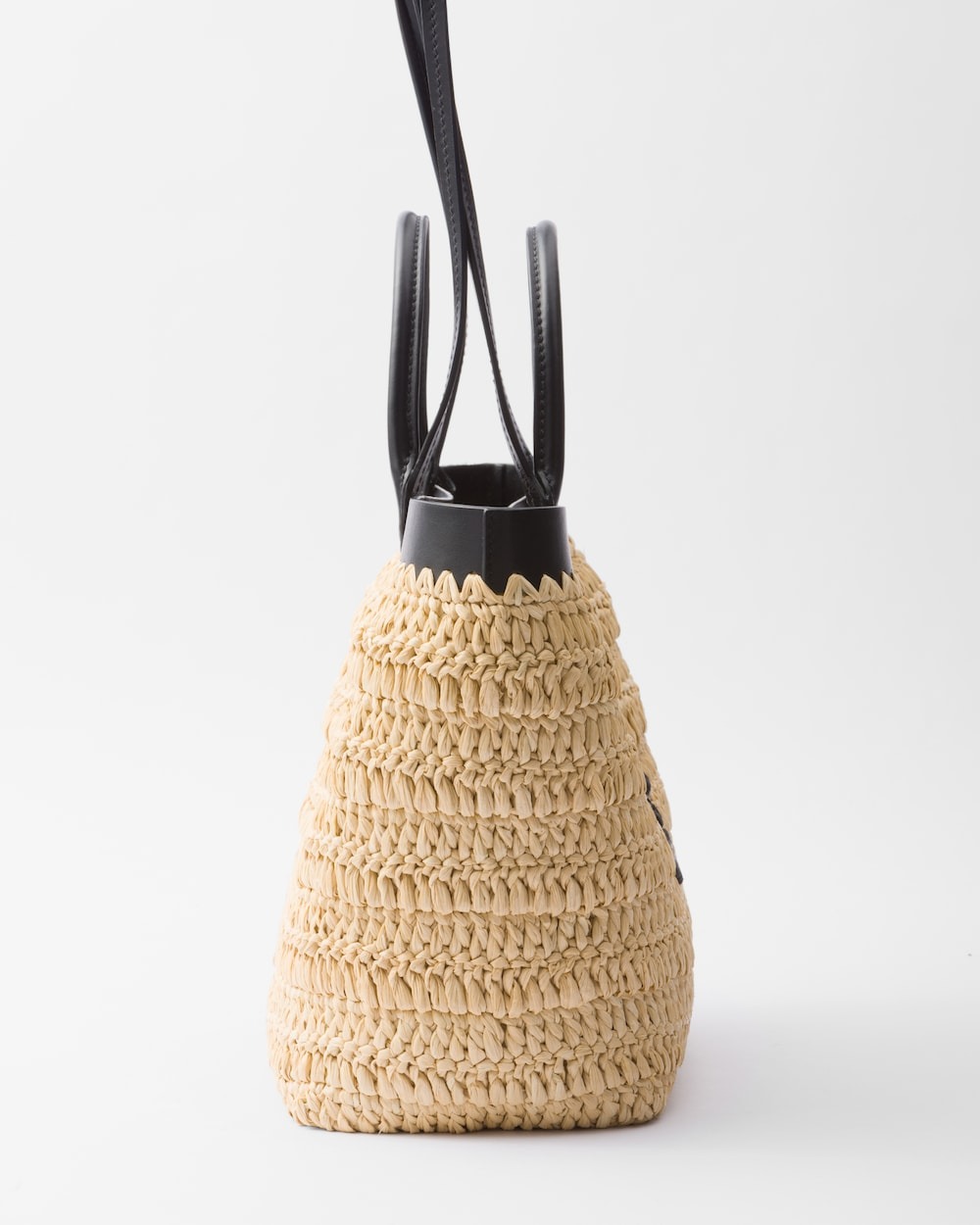 Pra*a Small Crochet Tote Bag Tan For Women 26cm/10in – 1BG500_2M2Q_F0I55_V_GOO