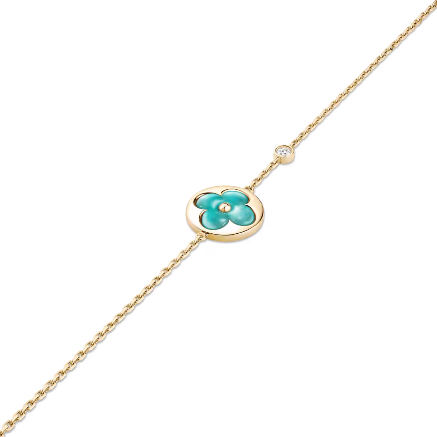 L0vis Vvtt0n Color Blossom BB Sun Bracelet Gold-Toned For Women QA5119