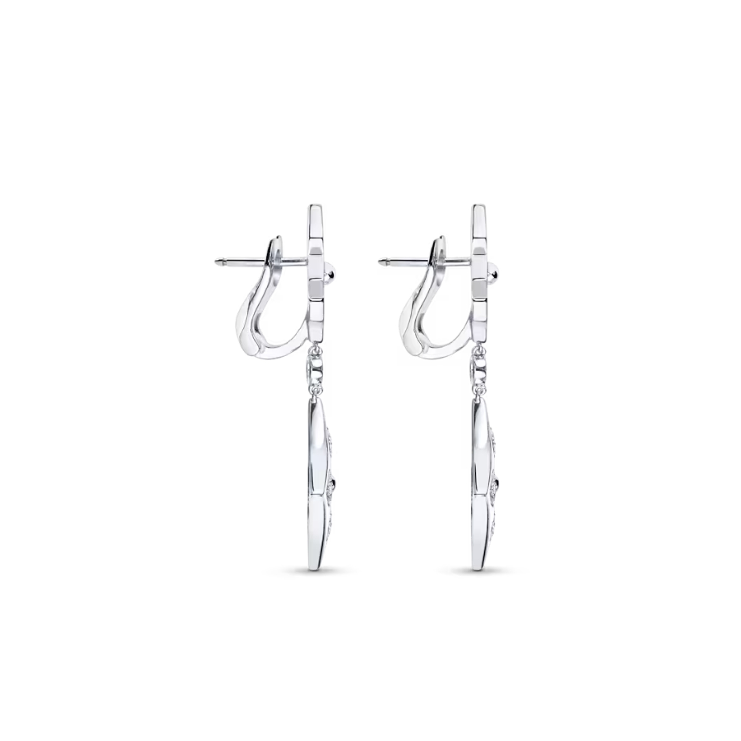L0vis Vvtt0n Color Blossom Long Earrings Silver-Toned For Women Q96501