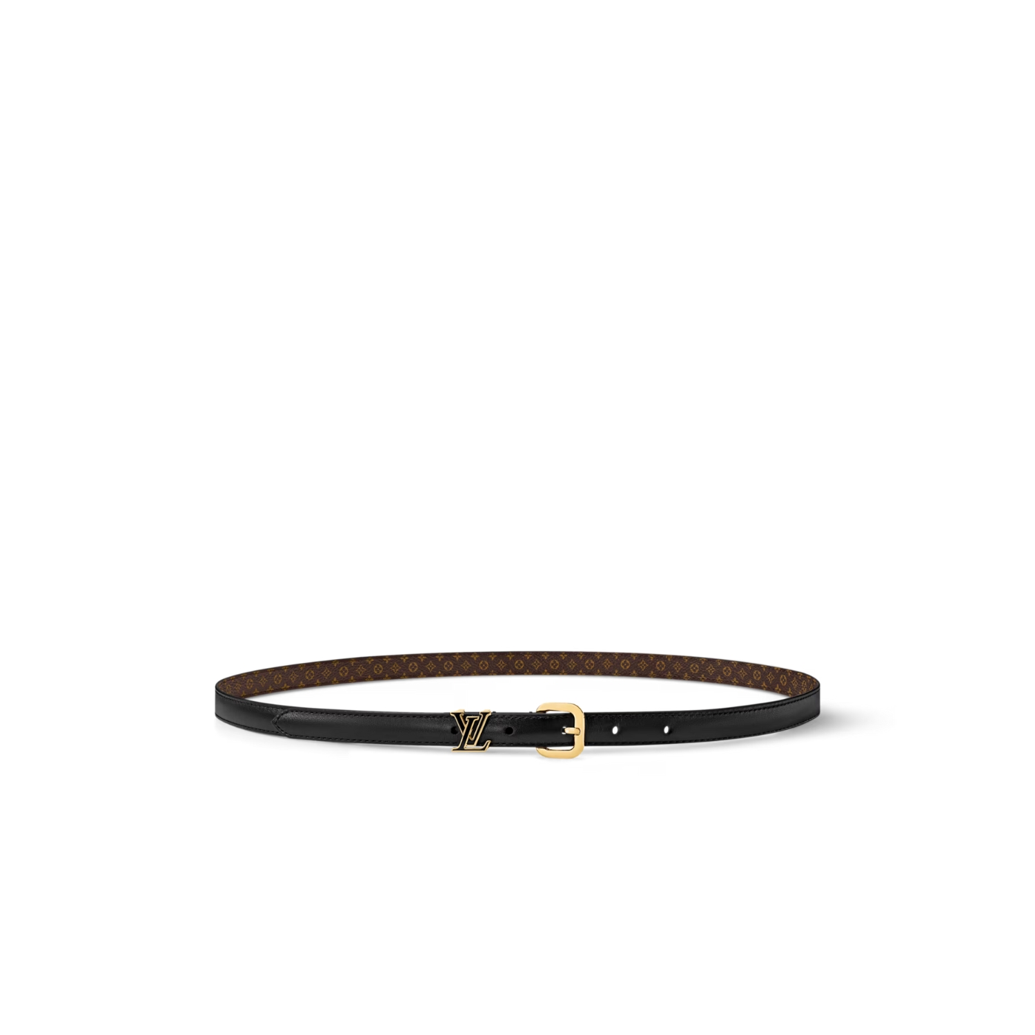 L0vis Vvtt0n LV Darling Ard 15mm Belt Black For Women M8898U