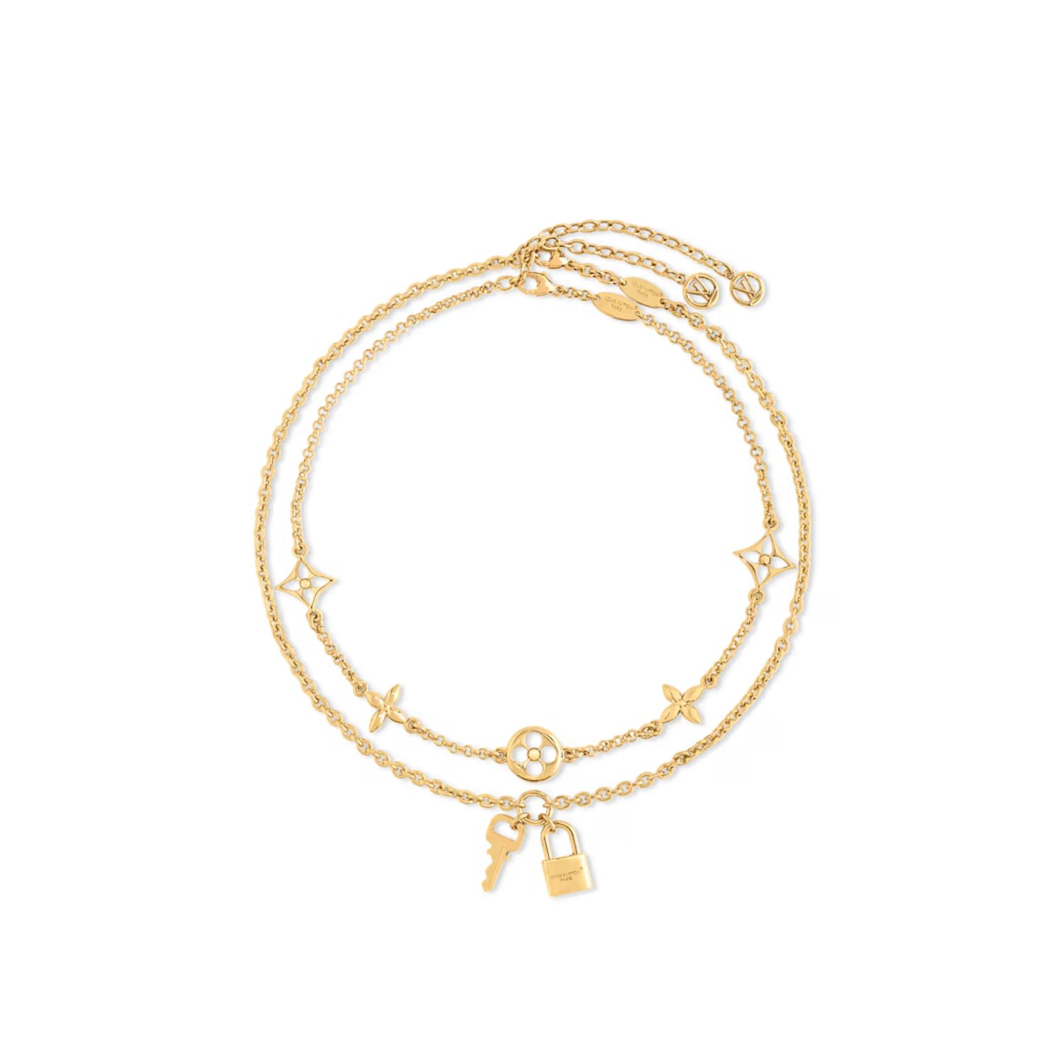 L0vis Vvtt0n Iconic Charms Necklace Gold-Toned For Women – M02494