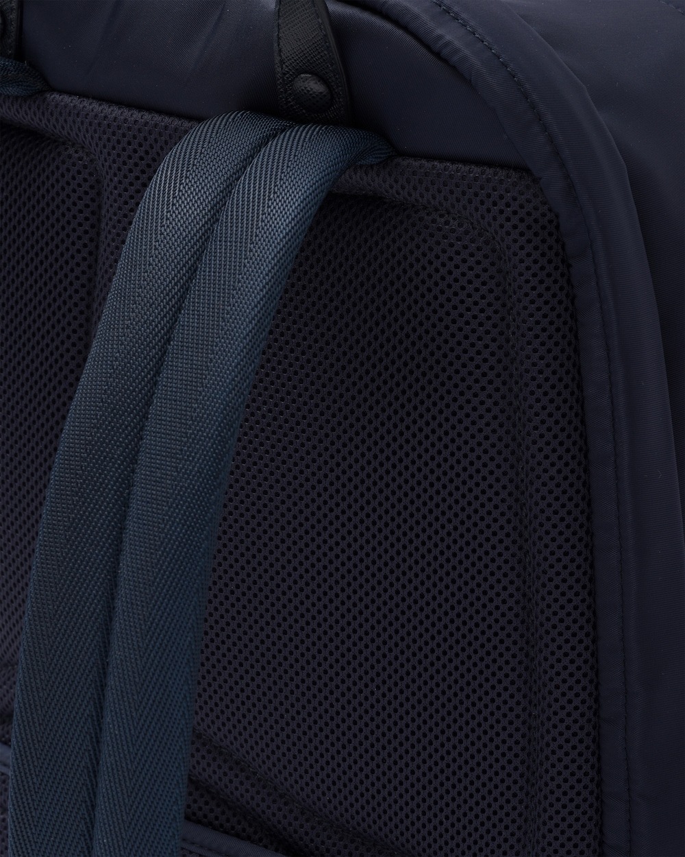 Pra*a Re-Nylon And Leather Backpack Navy For Men 12.2in/31cm 2VZ048_2DMG_F0008_V_OOO