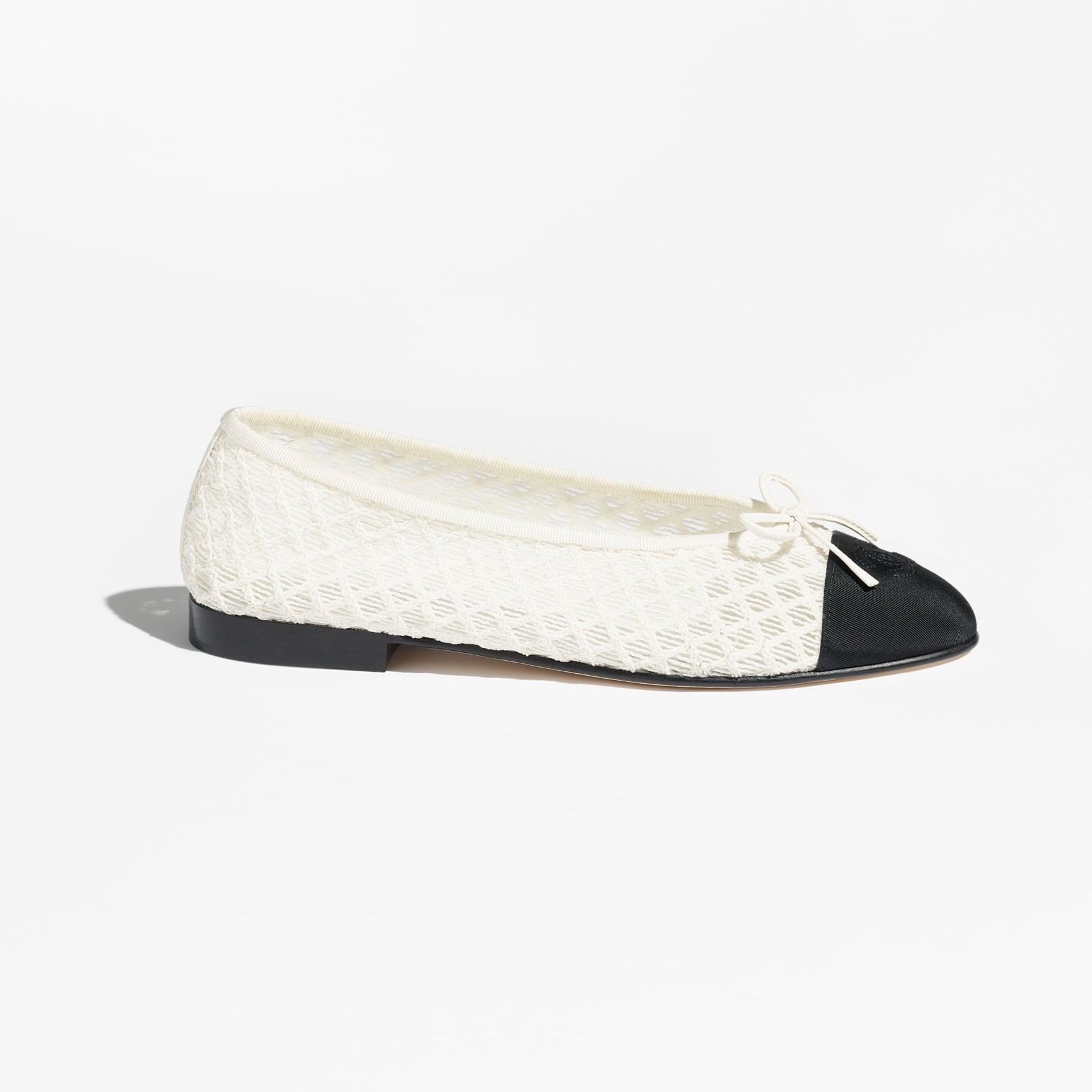 Ch**el Ballet Flats White/Black For Women G02819-B20352-U0612