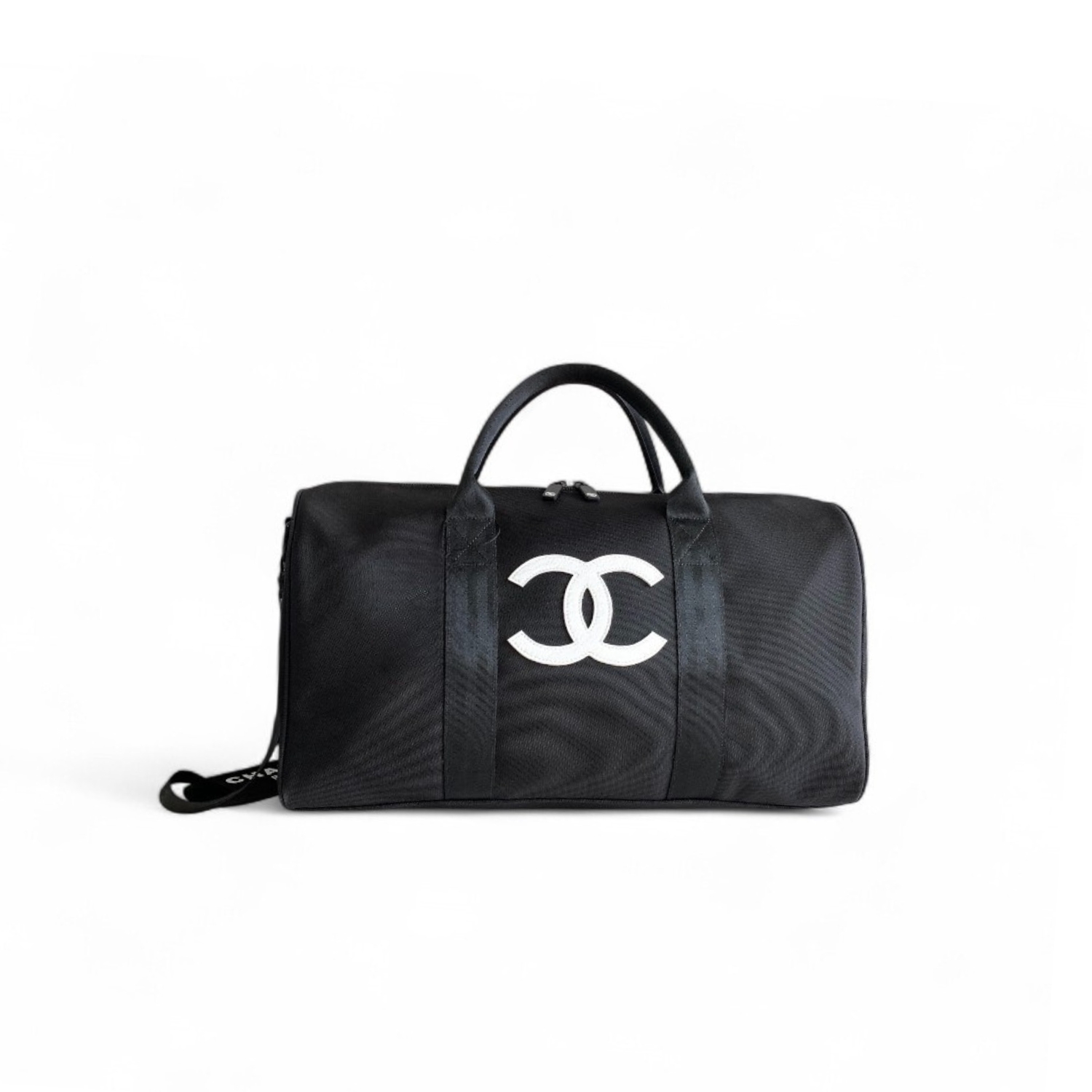 Ch**el Novelty Boston Travel Bag Black For Women 17.7in/45cm