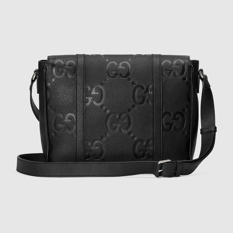 Gvc*1 GG Jumbo Medium Messeger Bag Black For Men 12.2in/31cm 760234 AABY0 1000