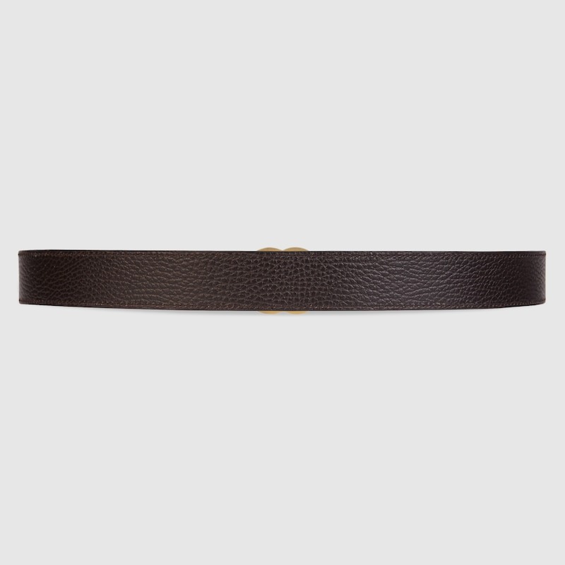 Gvc*1 GG Marmont Reversible Thin Belt 30mm Black For Men 643847 CAO2T 1062
