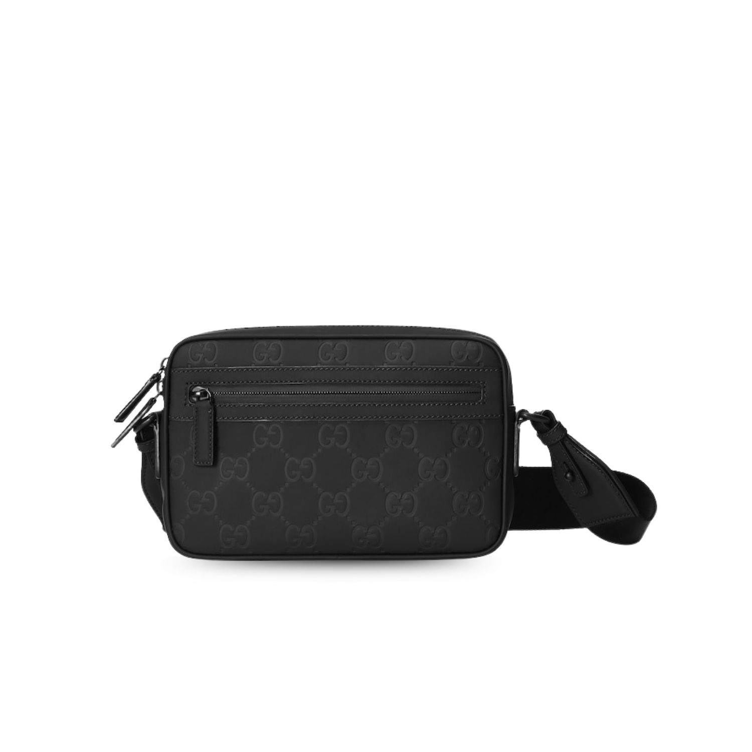 Gvc*1 Rubber-Effect Small Crossbody Bag Black For Men 9.4in/24cm 771293 AAC4D 1000