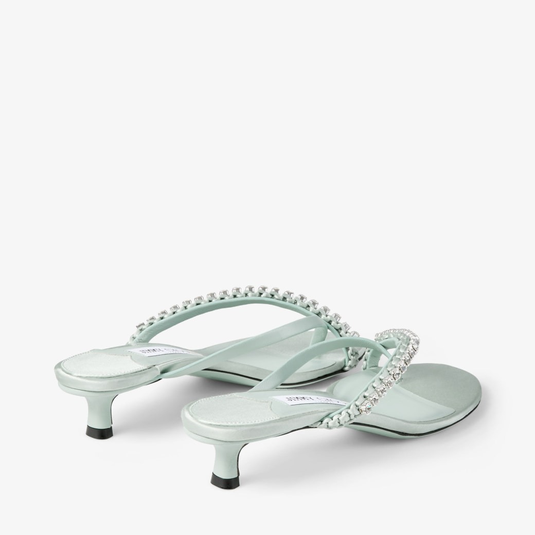 J1m*y Ch00 Dila 35 Mule Sandal Light Verde For Women DILA35GZM