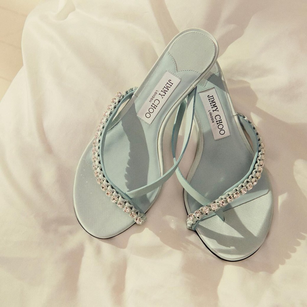 J1m*y Ch00 Dila 35 Mule Sandal Light Verde For Women DILA35GZM