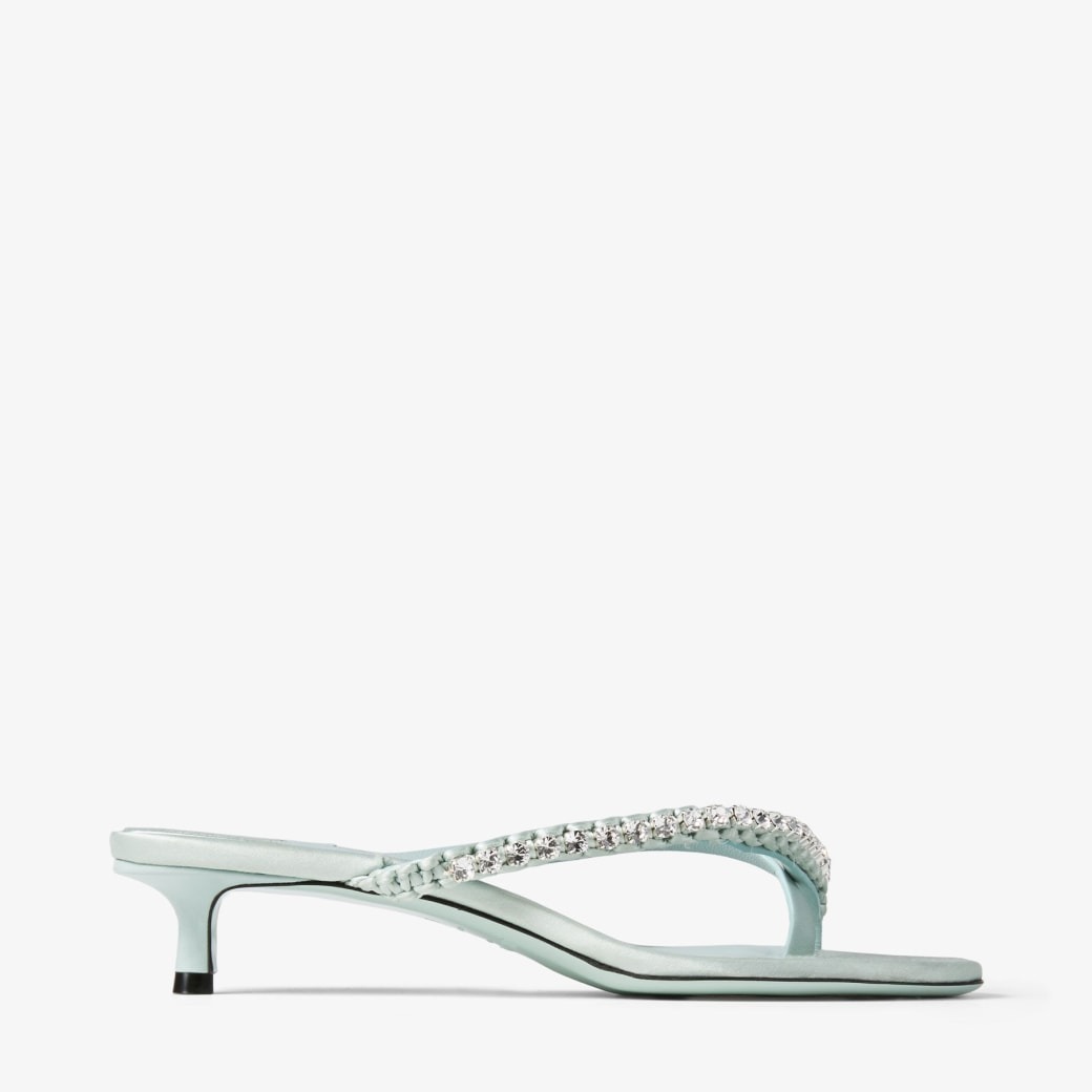 J1m*y Ch00 Dila 35 Mule Sandal Light Verde For Women DILA35GZM