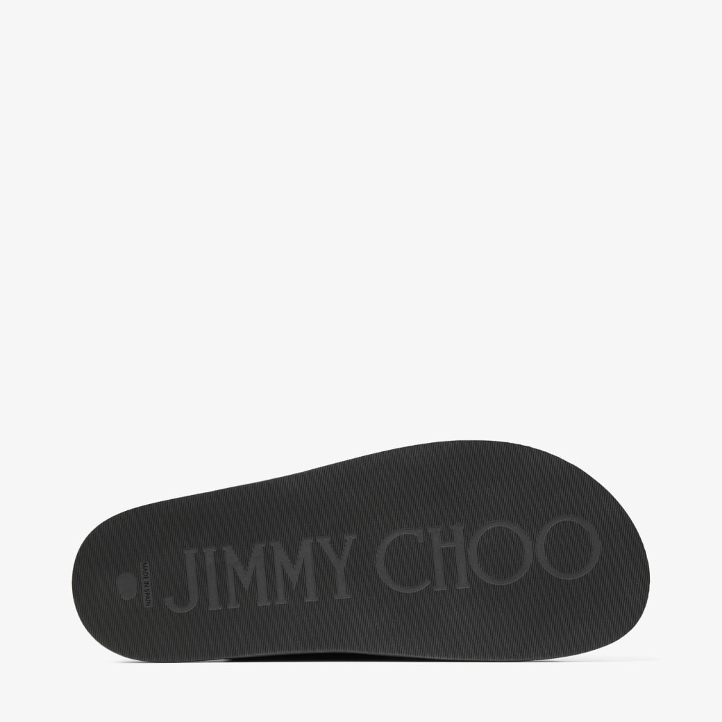 J1m*y Ch00 Fayence Sandal Black For Women FAYENCESANDALSQM