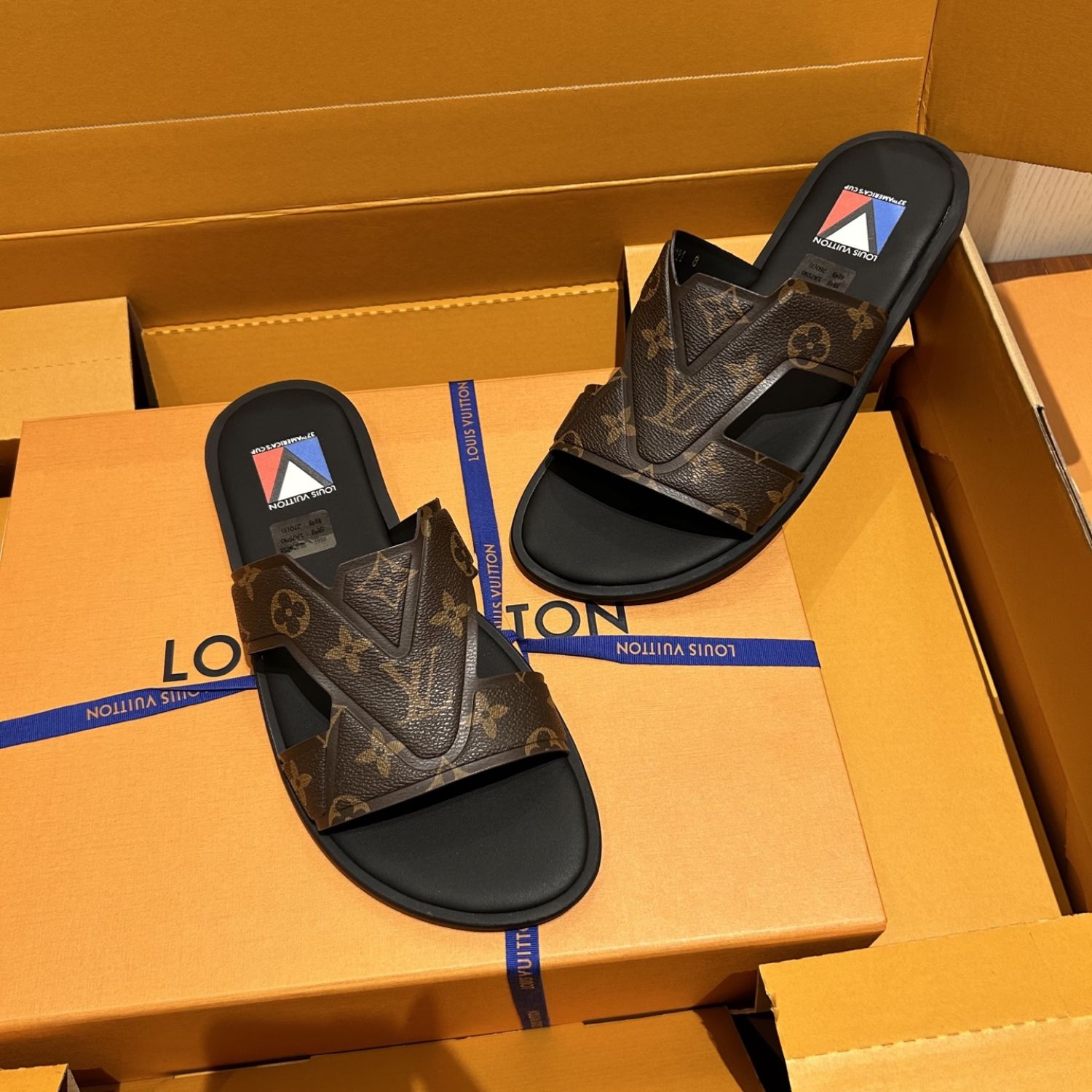L0vis Vvtt0n Oasis Mule Monogram Ebene For Men
