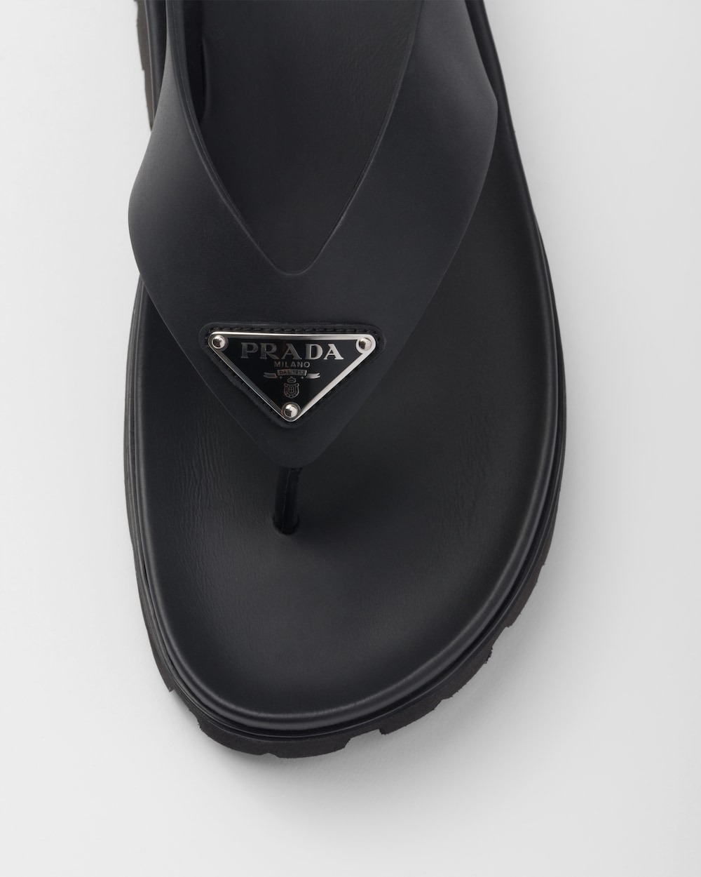Pra*a Rubber Thong Sandal Black For Men – 2Y3130_3LKK_F0002_F_G000