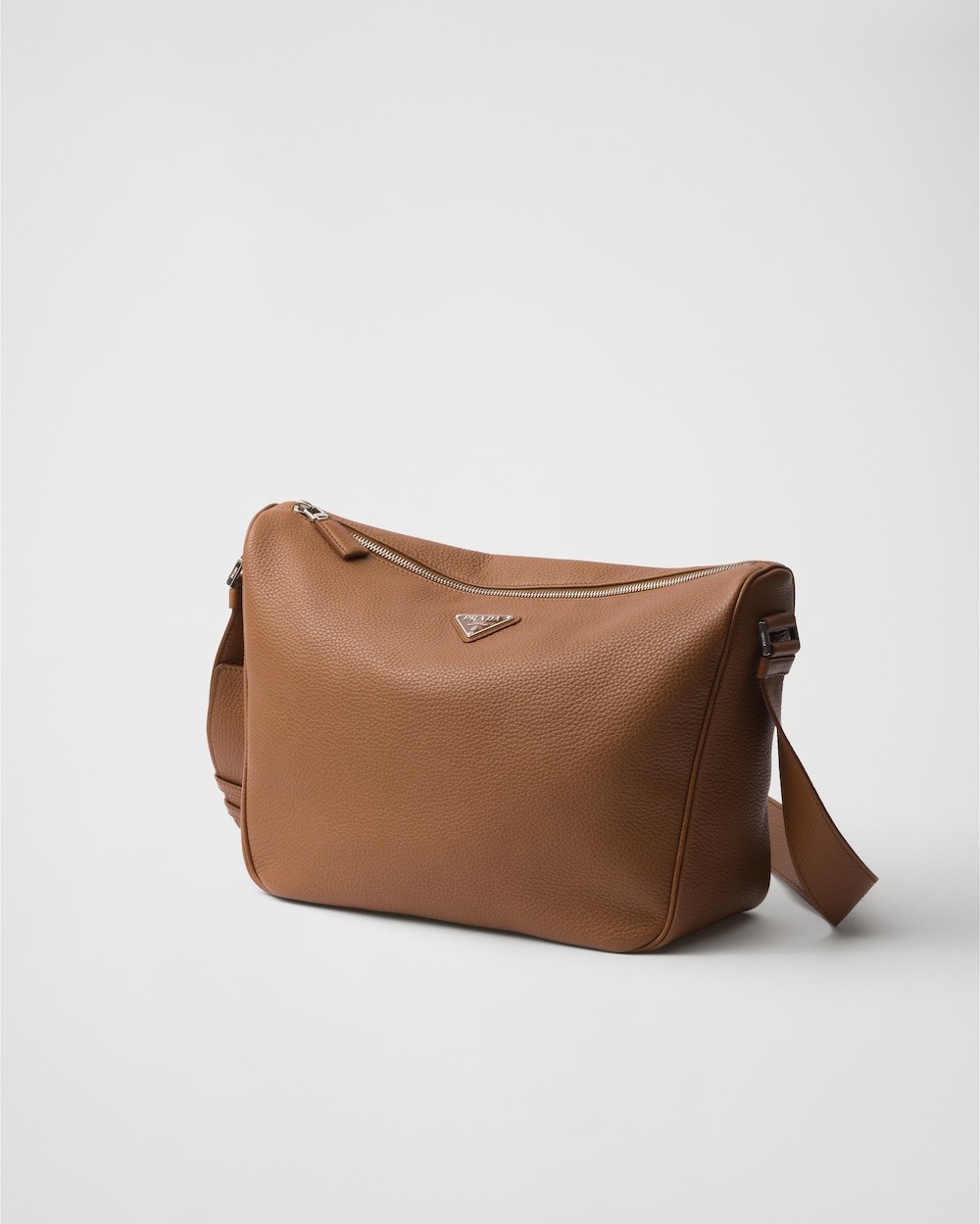 Pra*a Leather Shoulder Bag Cognac For Men 30cm/12in – 2VH182_2BBE_F0046_V_DOF