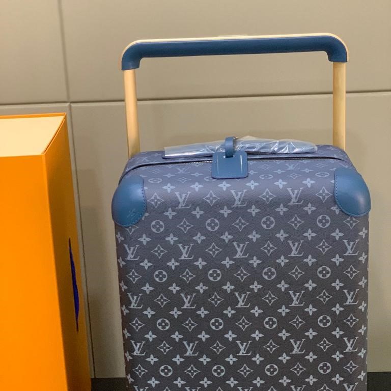 L0vis Vvtt0n Horizon 55 Suitcase Navy Blue For Men 21.7in/55cm