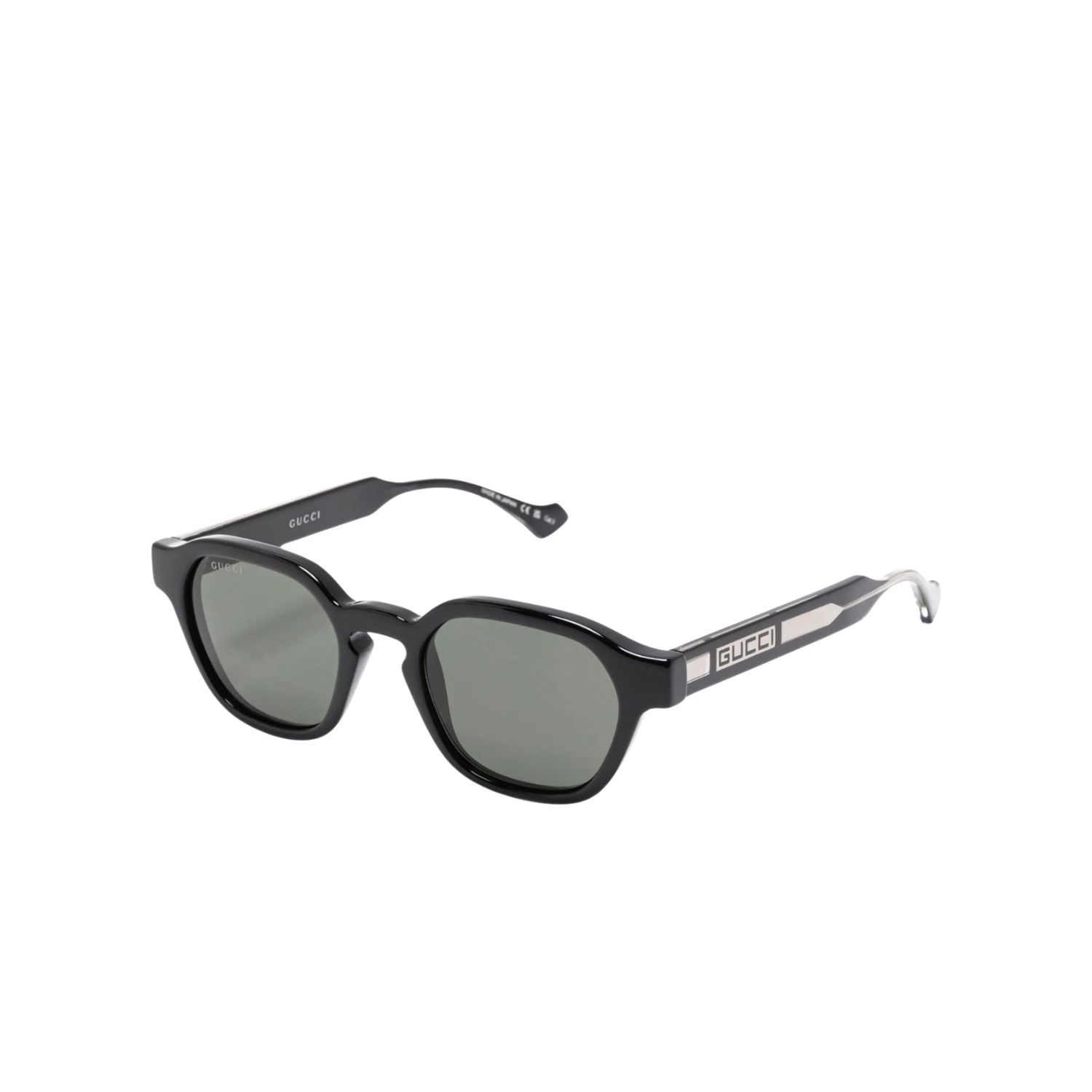 Gvc*1 Sunglasses Glossy Black With Silver Toned