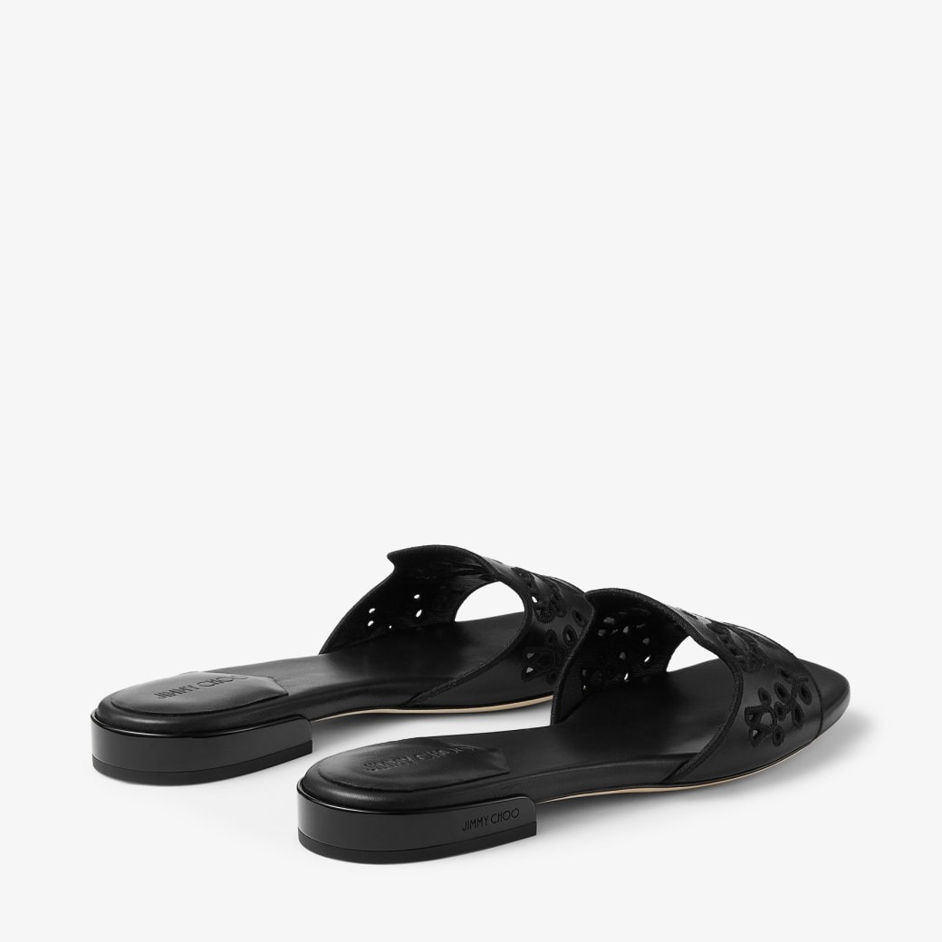 J1m*y Ch00 Ariane Flat Black For Women ARIANEFLATDXA