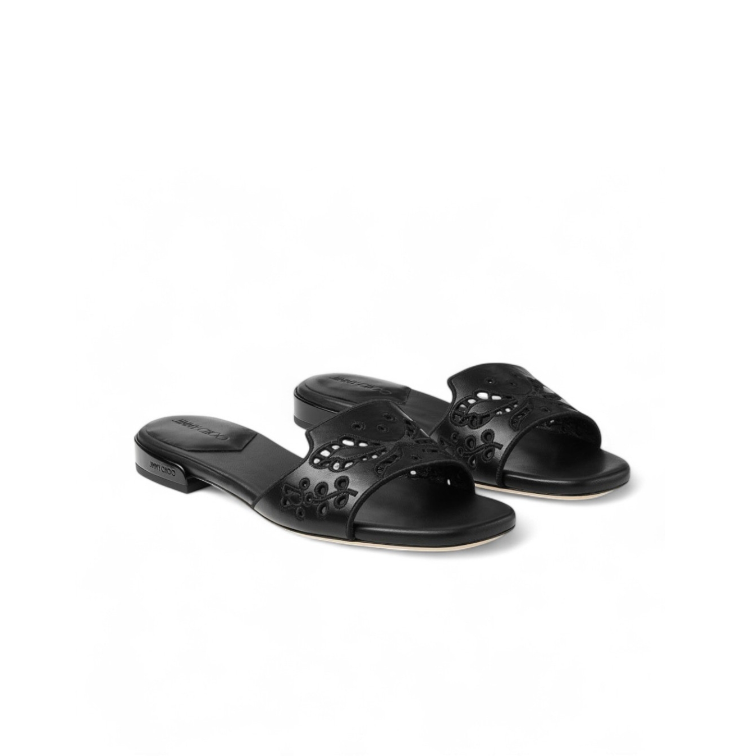 J1m*y Ch00 Ariane Flat Black For Women ARIANEFLATDXA