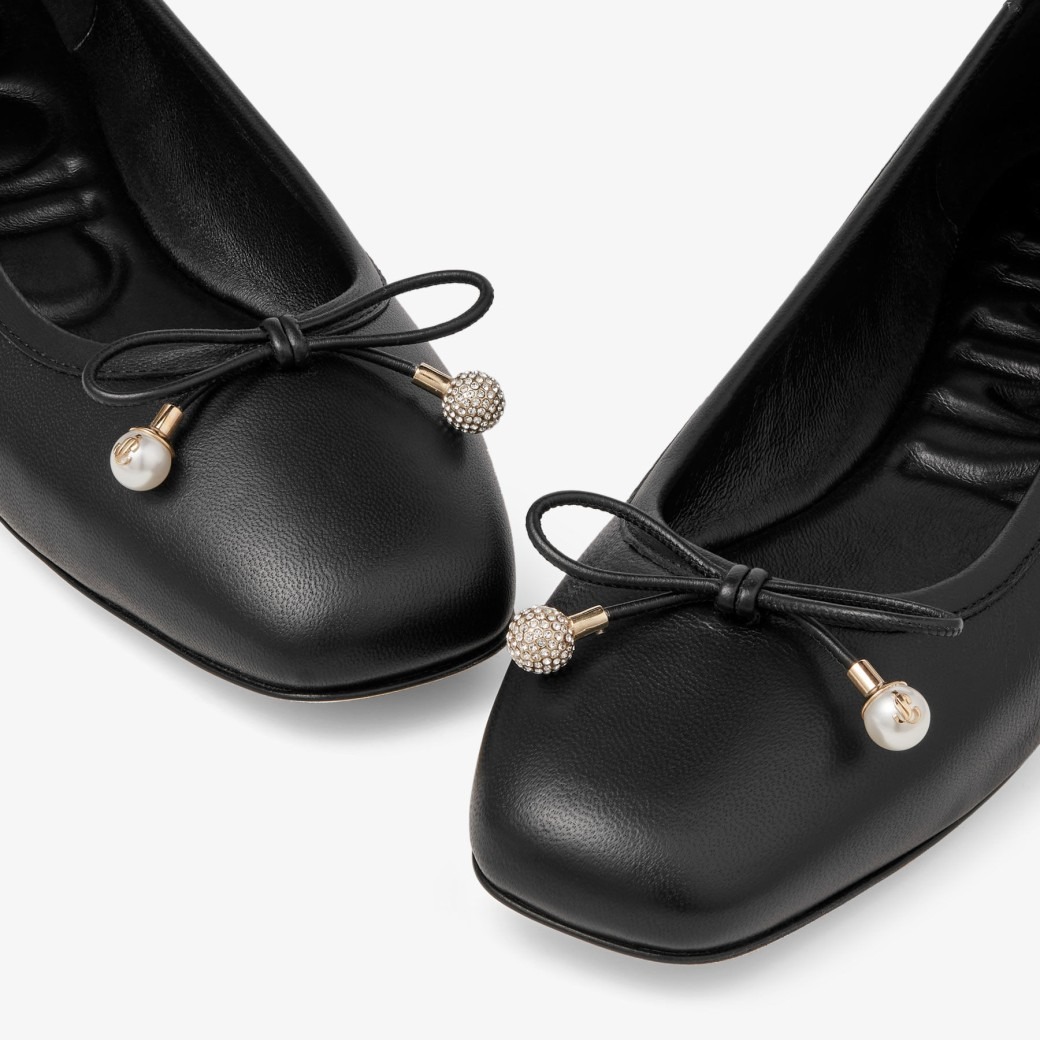 J1m*y Ch00 Elme Flat Black For Women ELMEFLATNAP