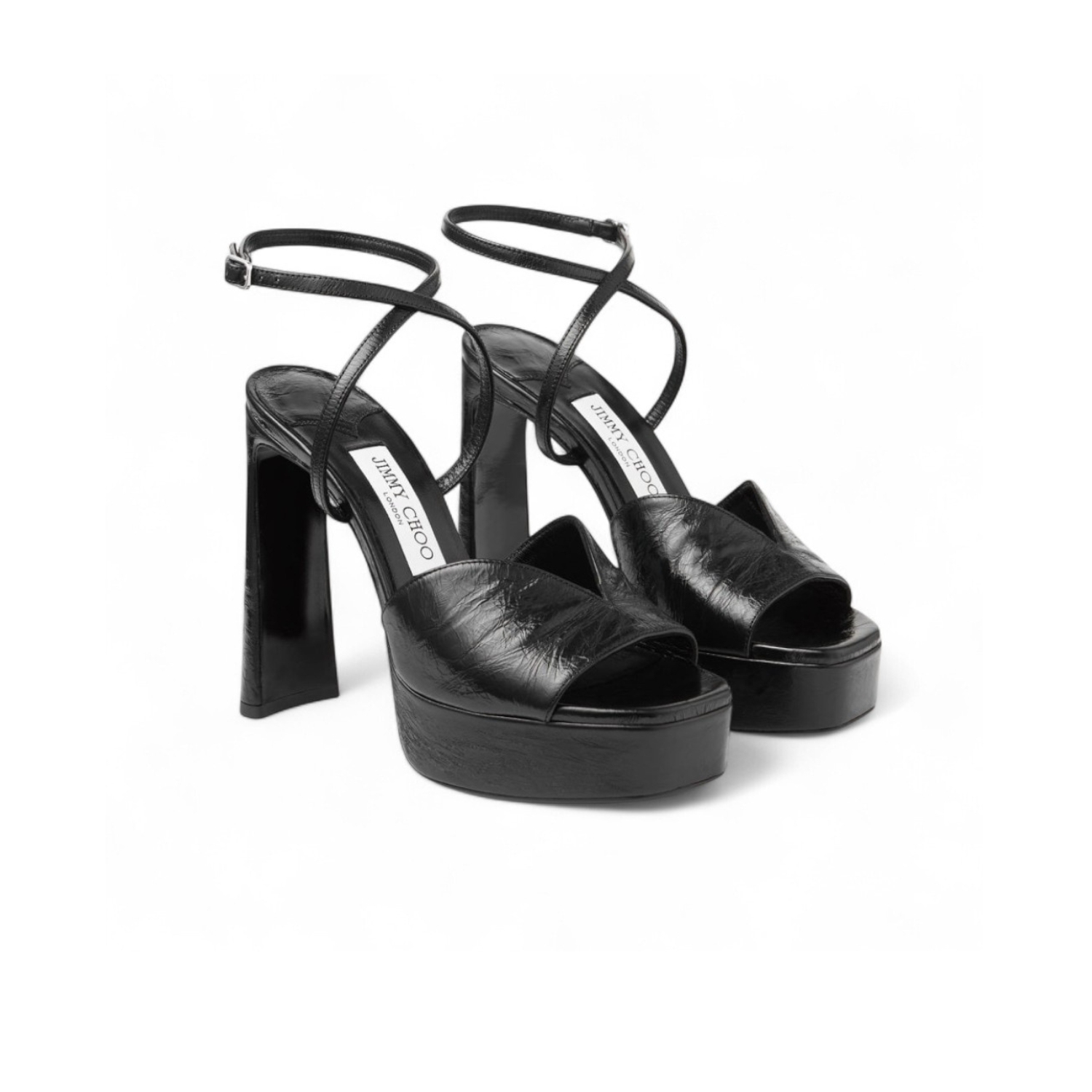 J1m*y Ch00 Karli Platform 125 Black For Women KARLIPF125BYK