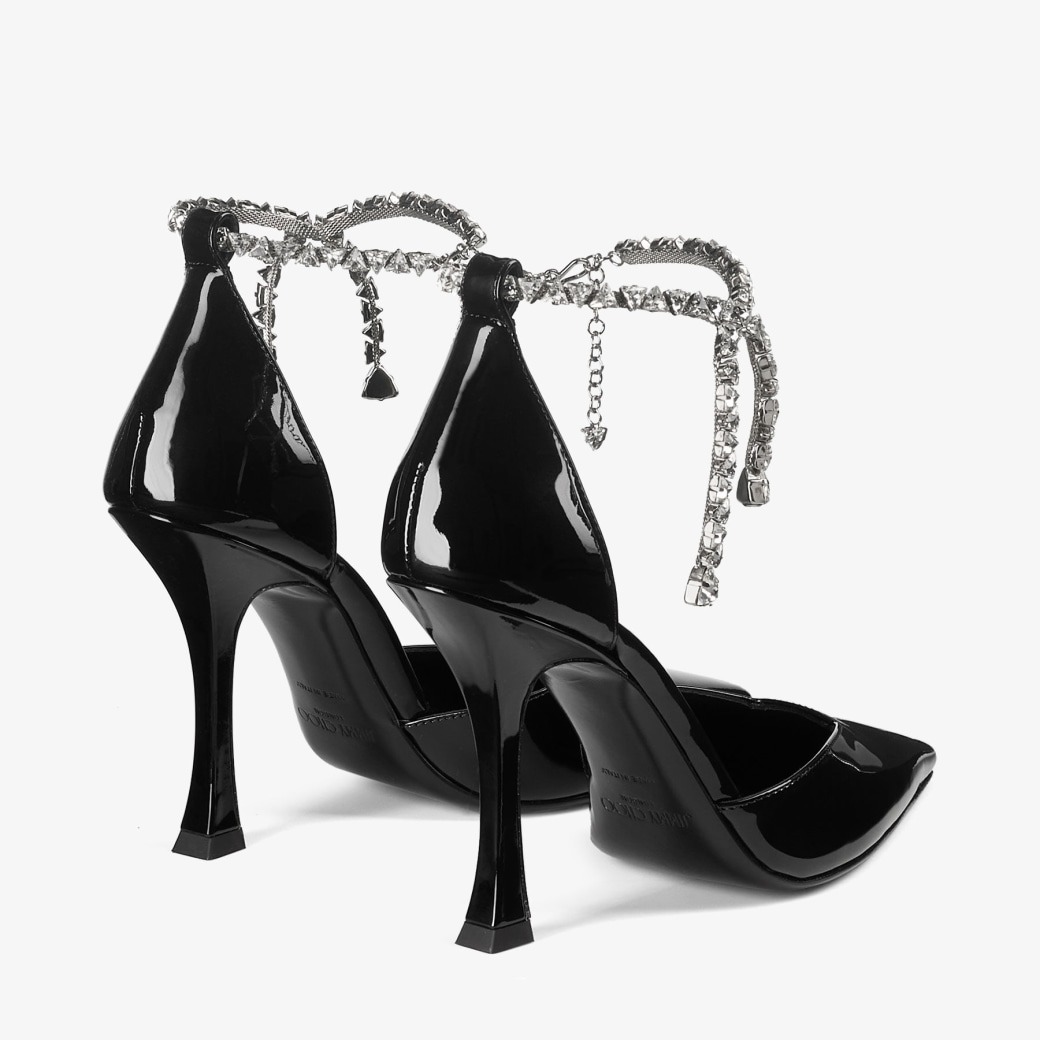 J1m*y Ch00 Stevie 100 Pumps Black For Women STEVIE100PAT