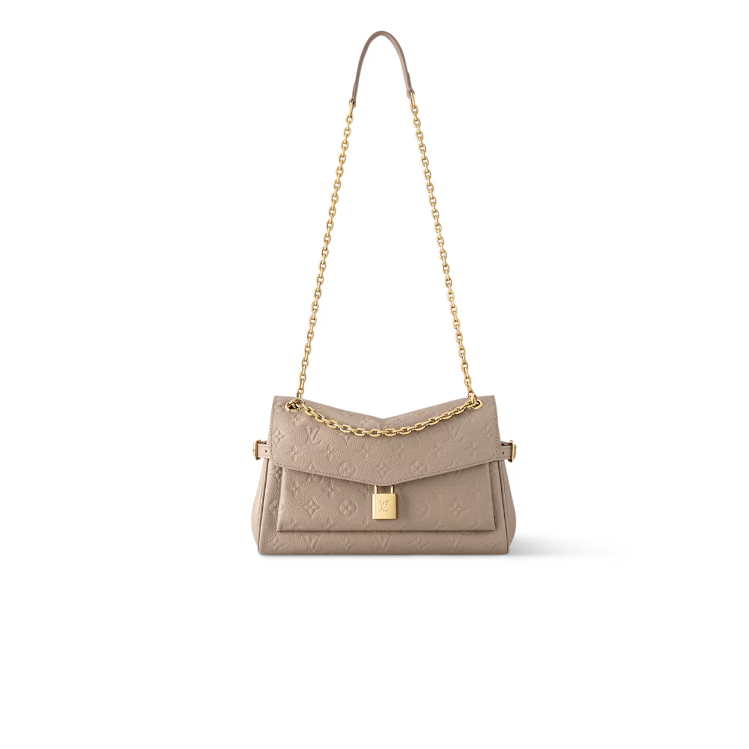 L0vis Vvtt0n Anytime Flap Bag Tourterelle Gray For Women 11.6in/29.5cm M14973