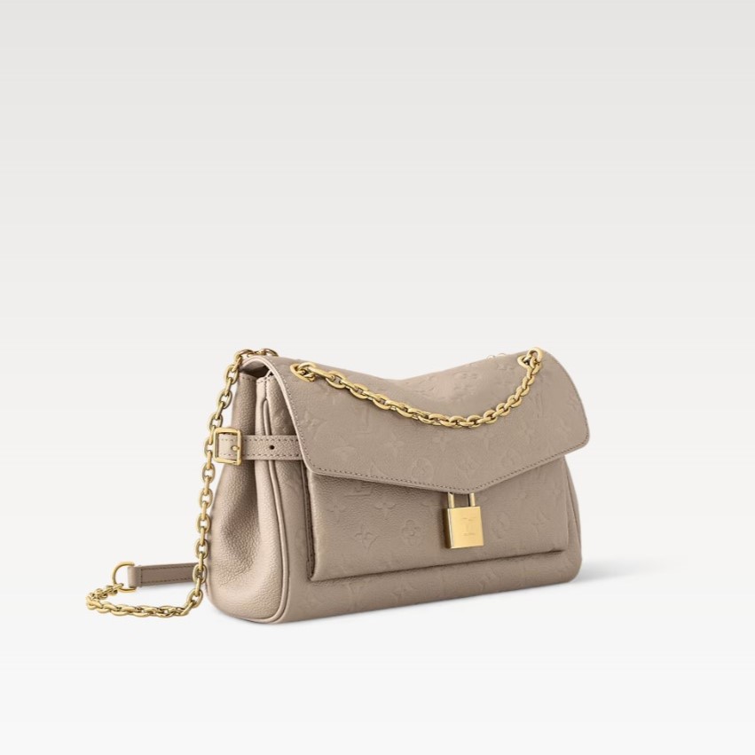 L0vis Vvtt0n Anytime Flap Bag Tourterelle Gray For Women 11.6in/29.5cm M14973
