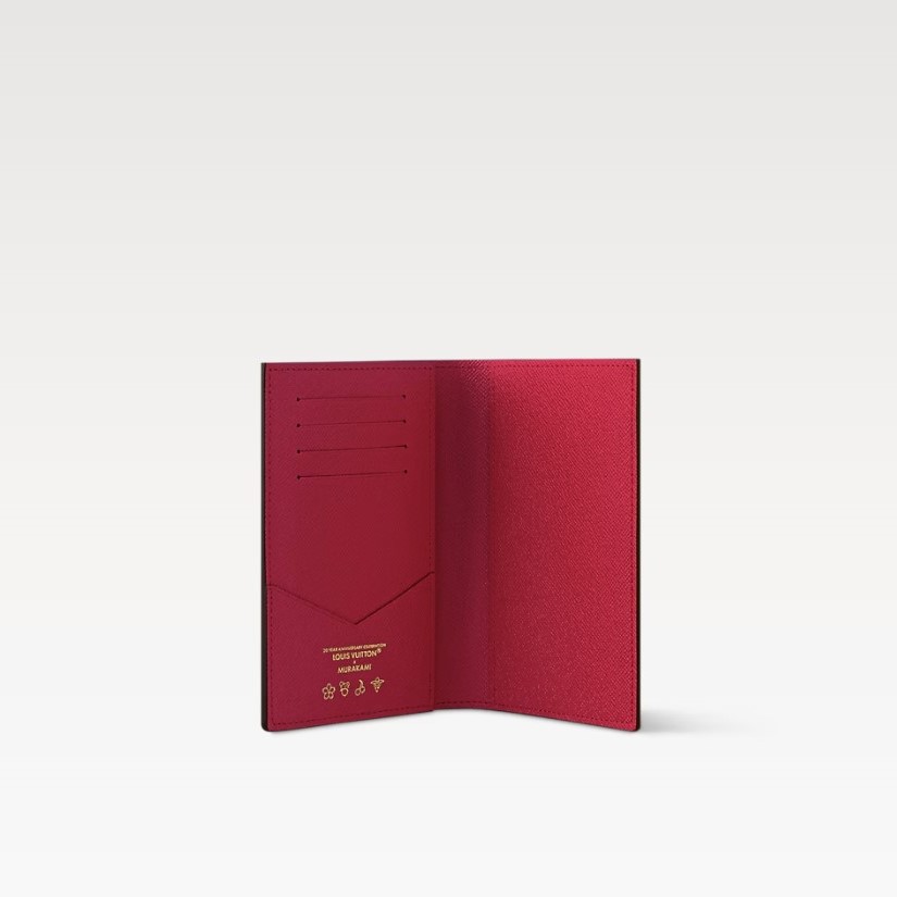 L0vis Vvtt0n LV x TM Passport Cover Monogram Cherry 5.5in/14cm M13424