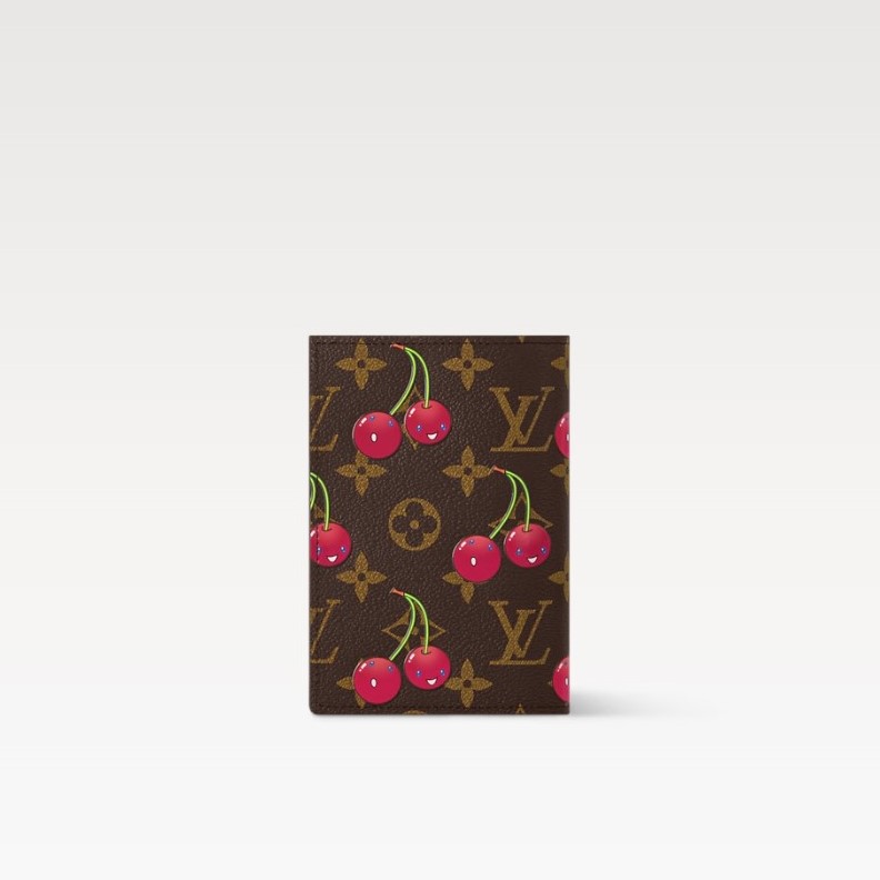 L0vis Vvtt0n LV x TM Passport Cover Monogram Cherry 5.5in/14cm M13424