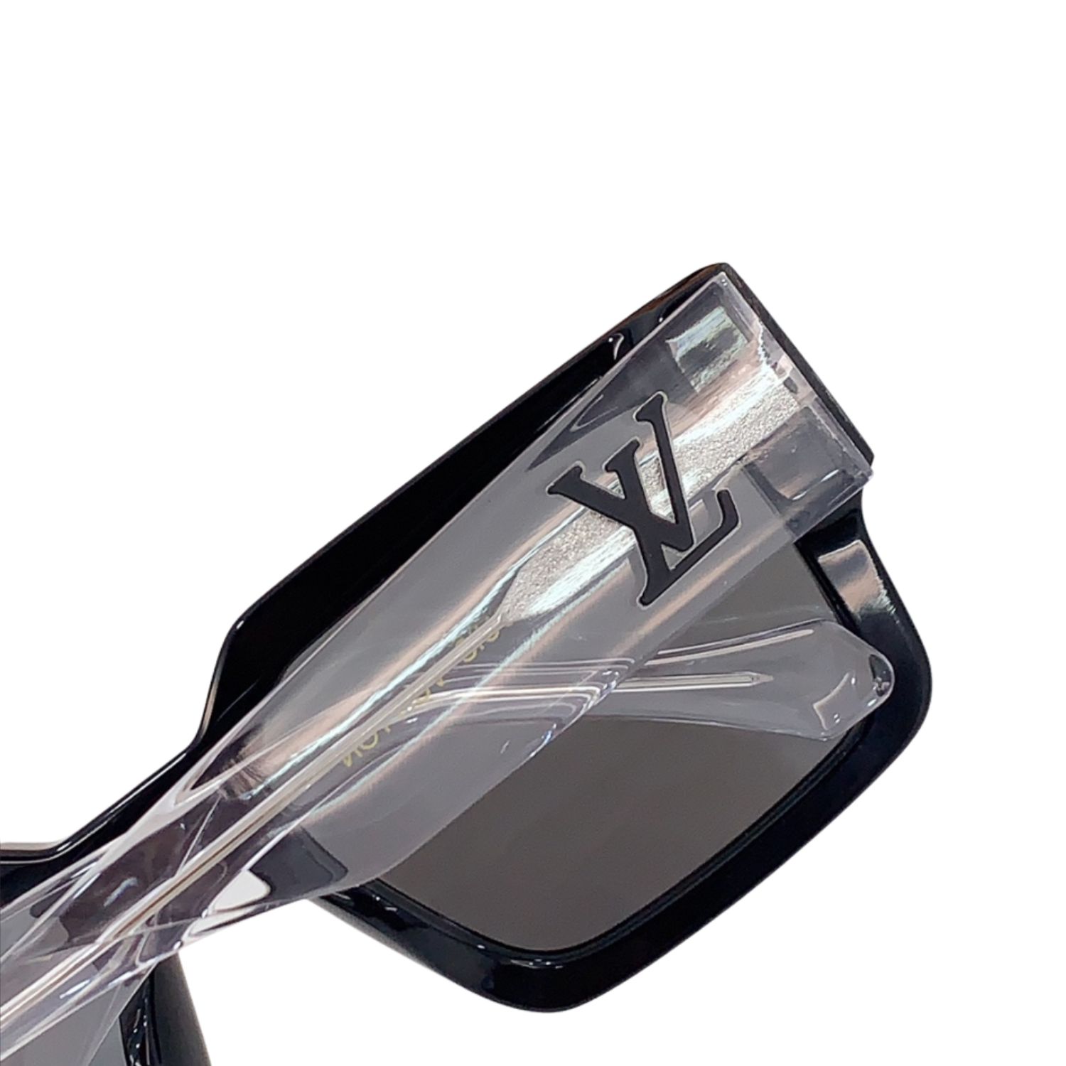 L0vis Vvtt0n Square Millionaires Sunglasses Glossy Black With Grey Rims