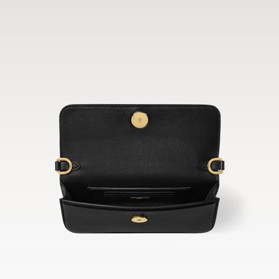 [True-to-ORIGINAL] L0vis Vvtt0n Wallet On Chain LV Bloom Black For Women 7.9in/20cm M14564