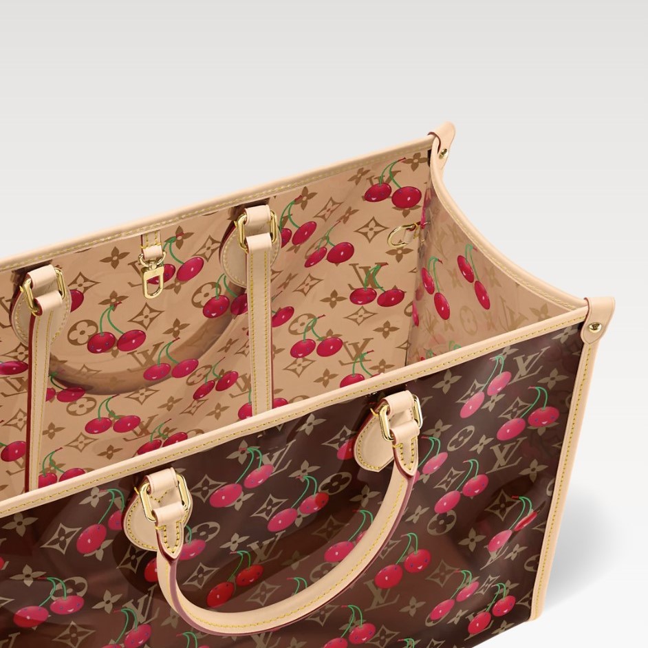 [True-to-ORIGINAL] L0vis Vvtt0n LV x TM OnTheGo GM Monogram Cherry Crystal For Women 16.1in/41cm M14306