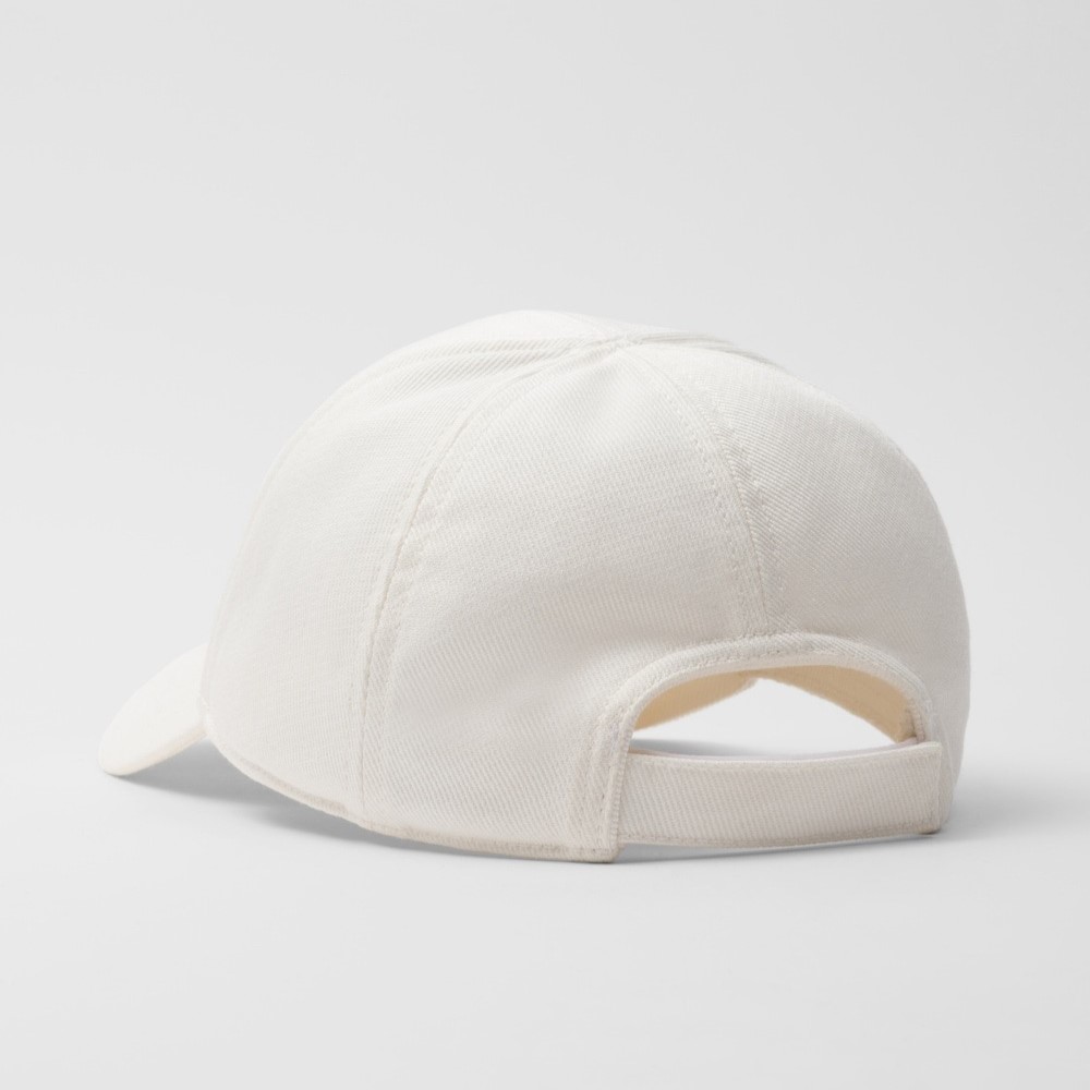 Pra*a Drill Baseball Cap White For Men 1HC274_2CXL_F0009